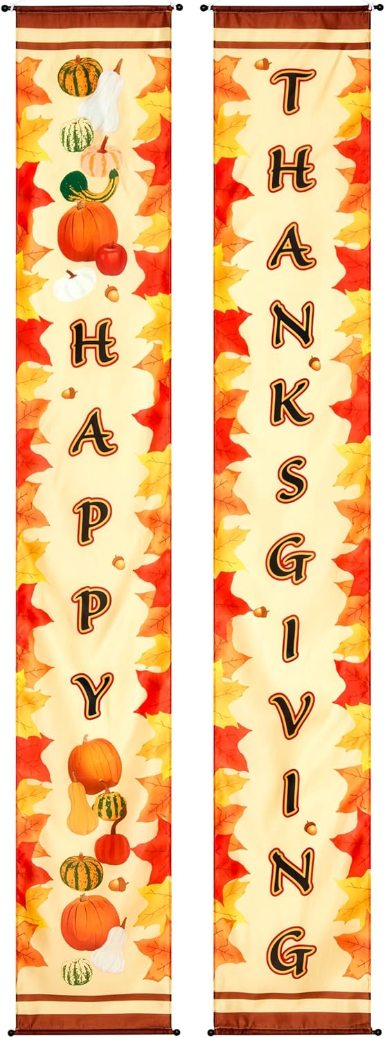 Rubie's 2-Piece Fabric Party Banner with Dowel, Thanksgiving, 84-Inches