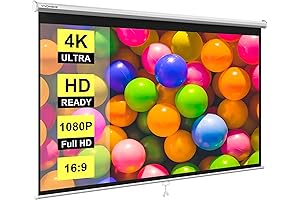 VIVOHOME 80 Inch Ceiling Mount Projector Screen