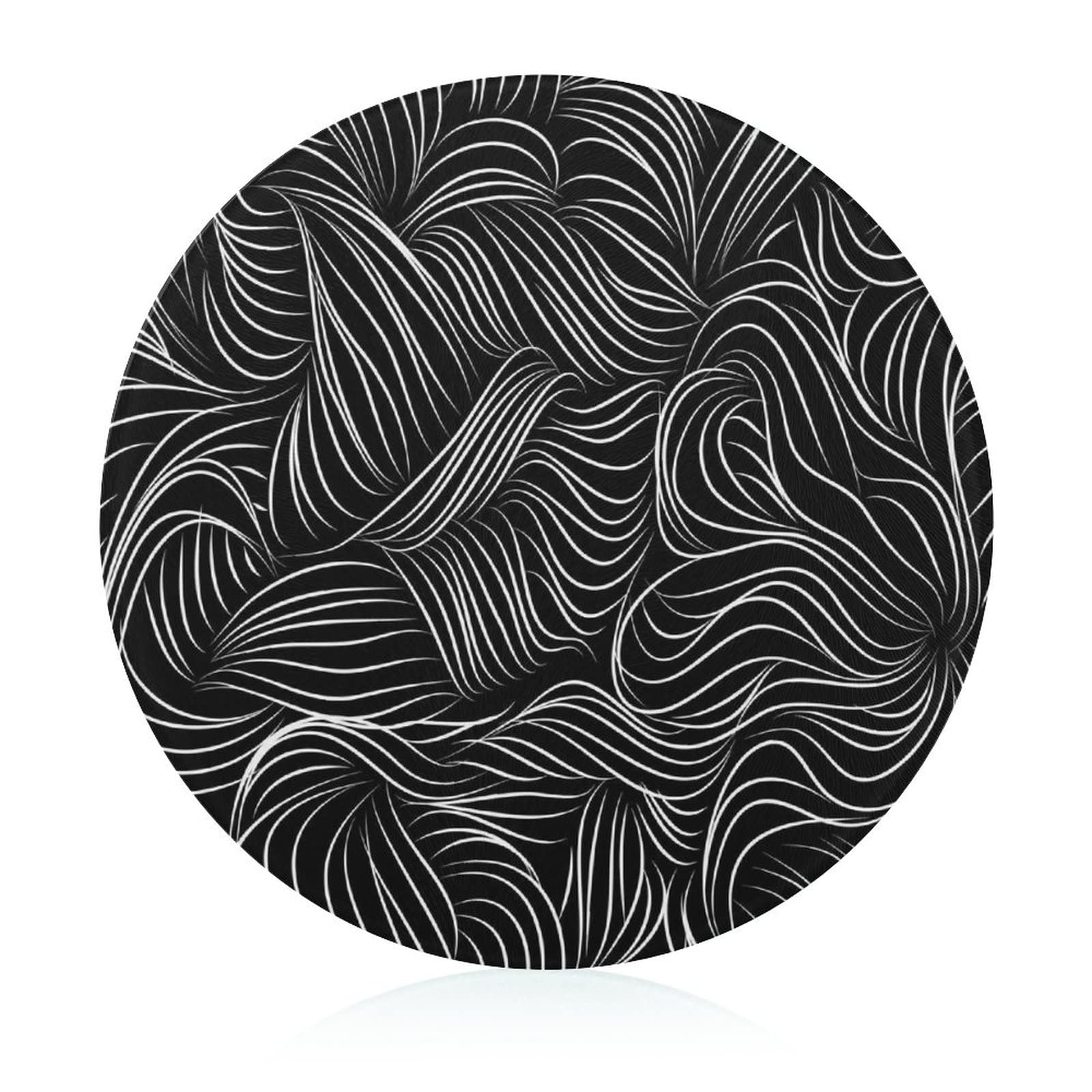 Plaques de cuisine en verre trempé premium au design nœud noir