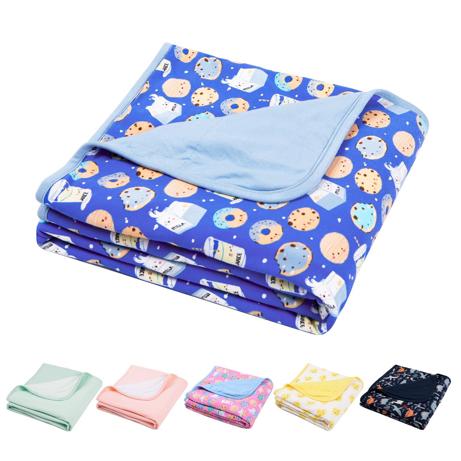 Supersoft Baby Blankets for Girls Boys, Rayon Made from Bamboo Baby Quilt - Breathable & Hypoallergenic Blanket for Bedding Crib Stroller 30"x40" (Blue Dessert)