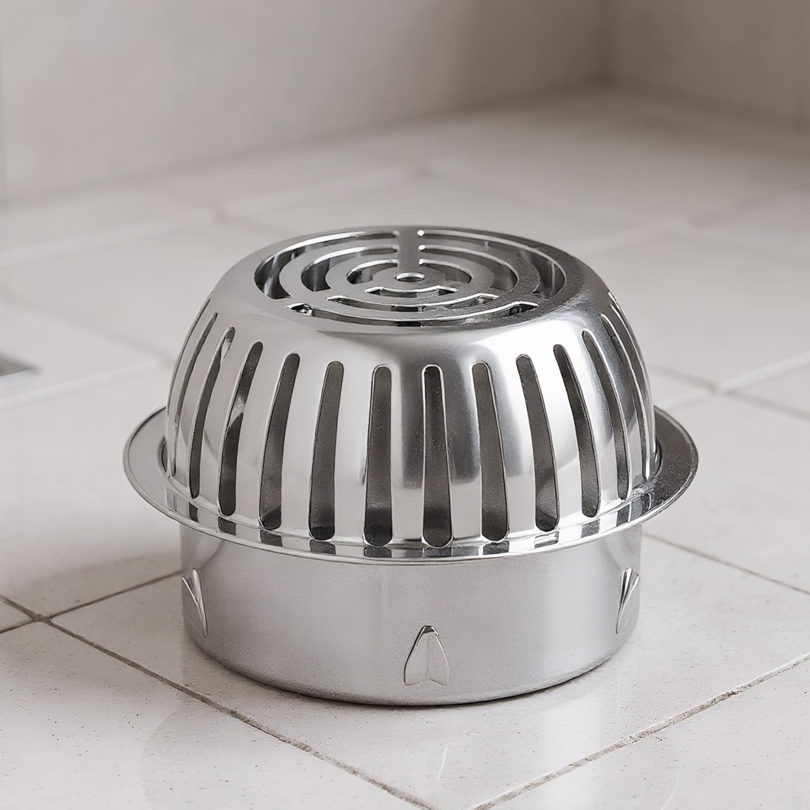 Cubierta De Drenaje para Exteriores - Rejilla para Sumideros Y Desagües De Suelo,Rejilla Cúpula Antiatascos Acero Inoxidable para Baño Jardín Sótano