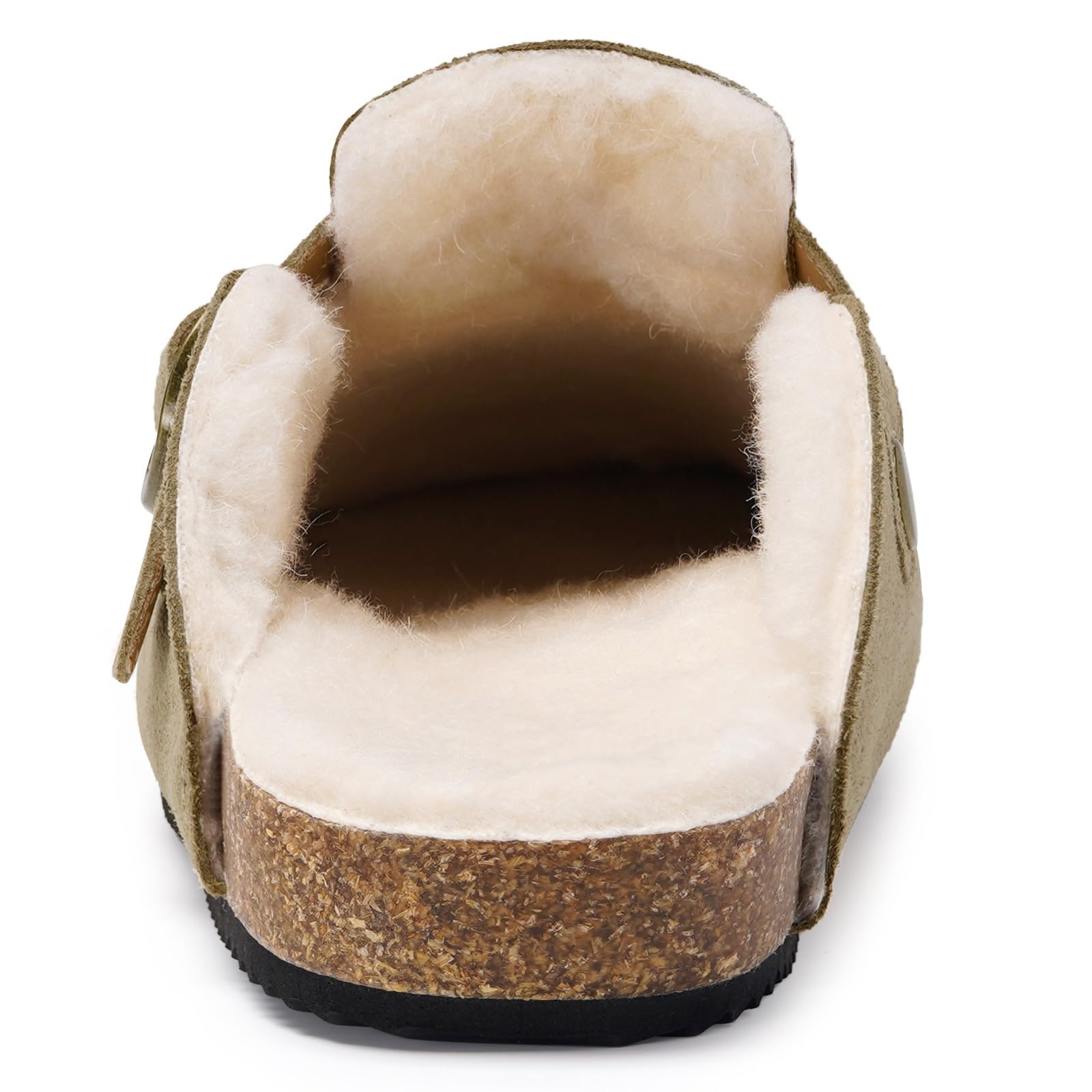 Dokela Pantofole Uomo Donna Invernali in Chiuse Ciabatte in Pelle Zoccoli e Sabot in Sughero Suola Scarpe Calde e Comode 36-48