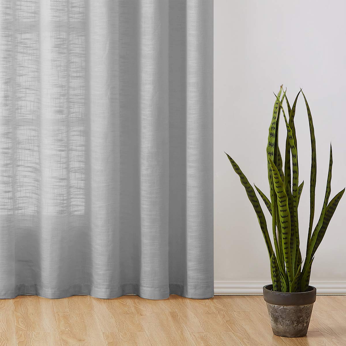 Dainty Home Cloud Linen Look 3D Puff Linen Look Sheer Curtain Panel Grommet  Panel Pair 2 Curtain Panels W38 x L84 inches in Gray CLOUD7684GR - The  Home Depot