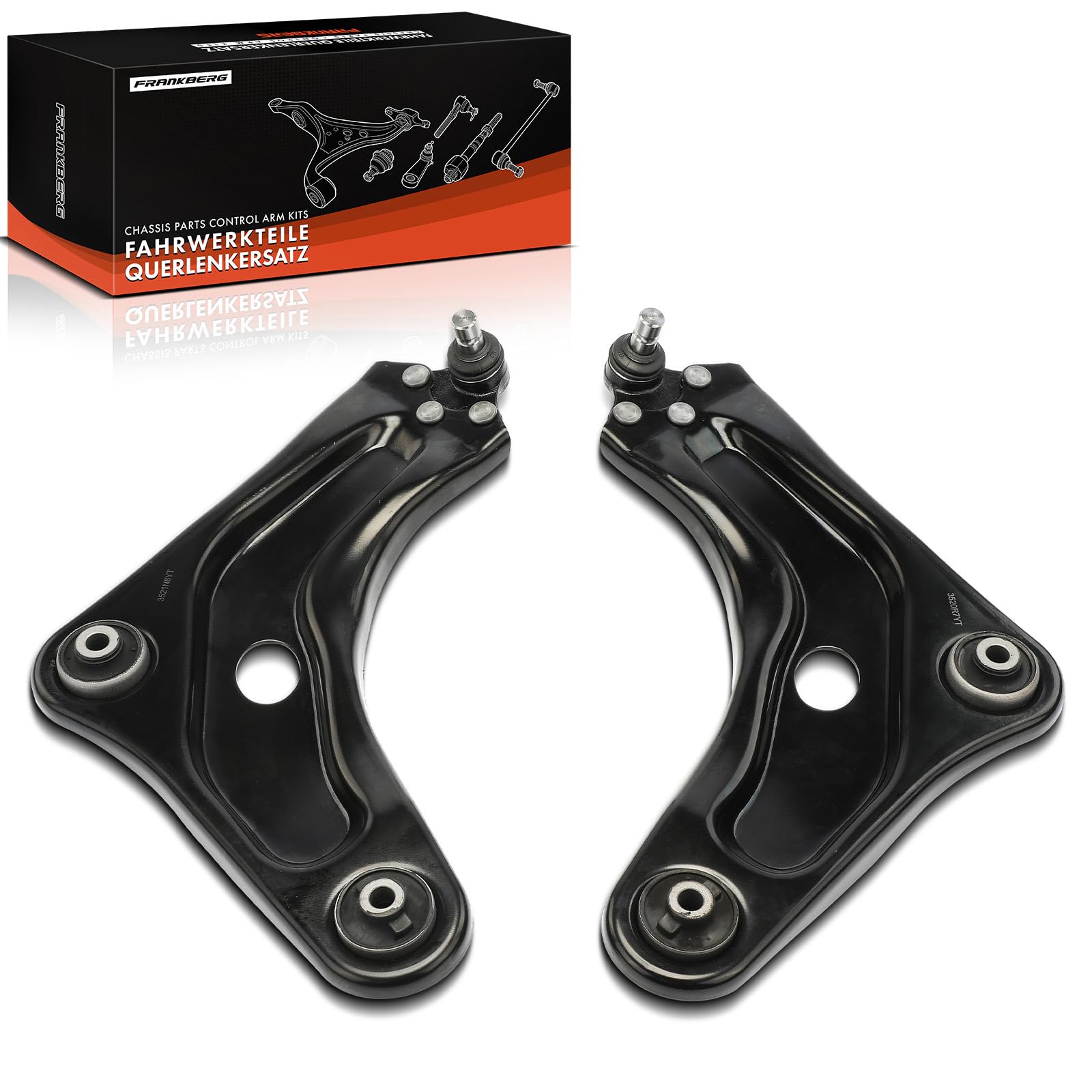 Frankberg 2x Bras de suspension triangulaire avant 3520.R7 | Compatible avec: 207 WA WC, 208 I CA CC, Berline 207, C3 Picasso SH, 207 CC WD, 207 Boîte/Hayon WA WC, 207 SO WK, C3 III SX