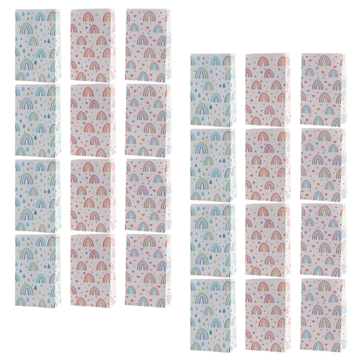 PACKOVE 4 Sätze Quadratbeutel Party Versiegelbar Tasche Kordelstring Hochzeit Packsäcke Geschenkverpackungstüten Papier 30 Stück * 4