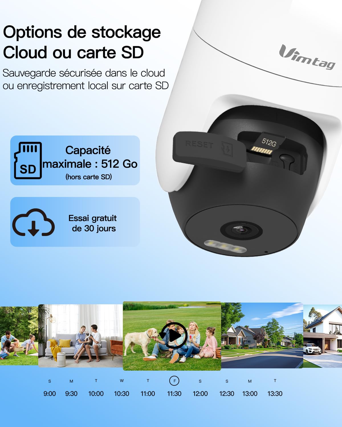2.5K Caméra Surveillance WiFi Exterieure avec Fil, Caméra Exterieur 360° PT, 2.4G/5GHz, Vision Nocturne Couluer, Détection de Personne, Audio Bidirectionnel, Étanche IP66, Compatible avec Alexa