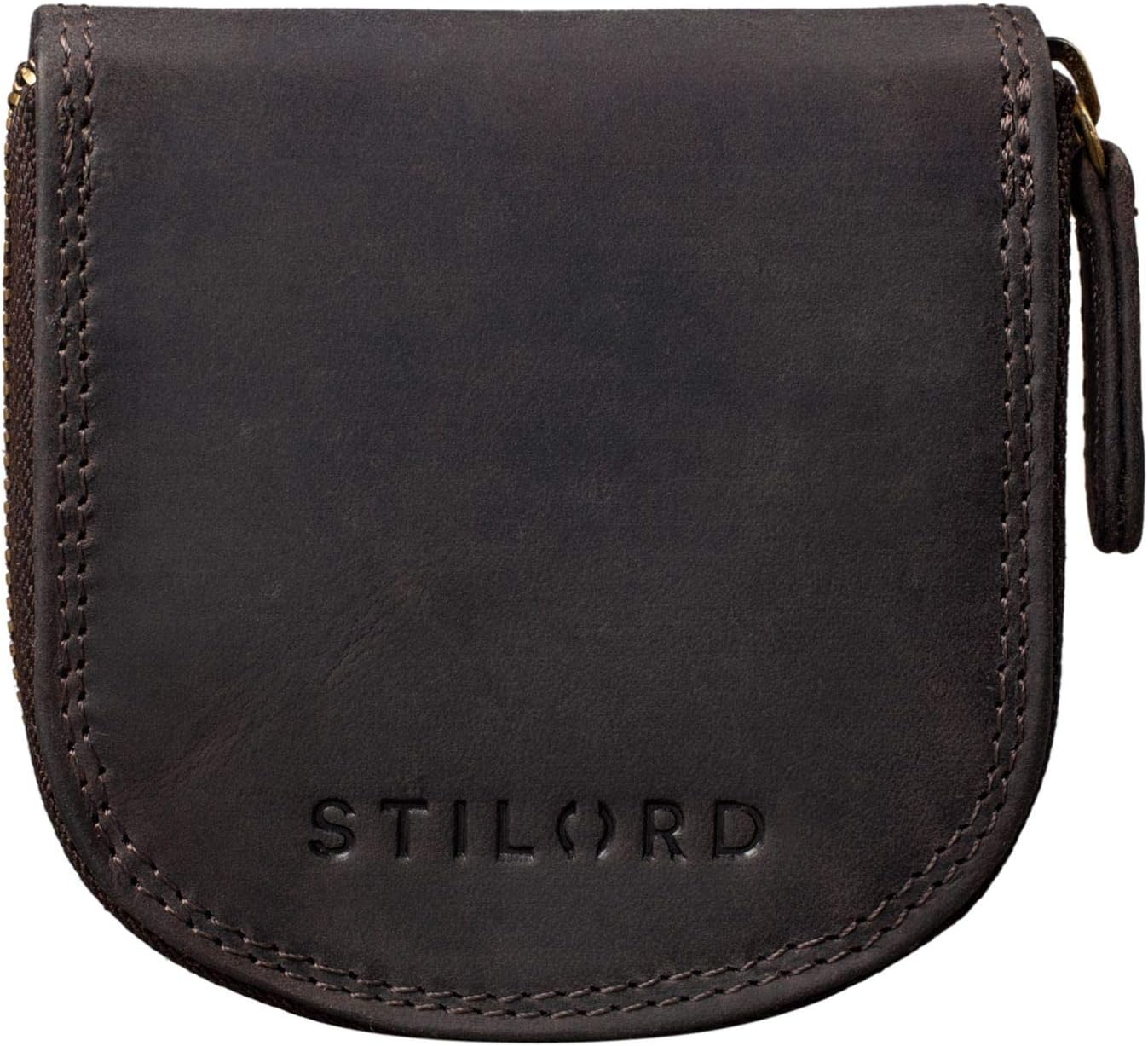 STILORD "Cash" Mini Leather Coin Purse for Men Women Leather Change Wallet Small Money Pouch Pocket in Genuine Leather Colour:Dark - Image 4