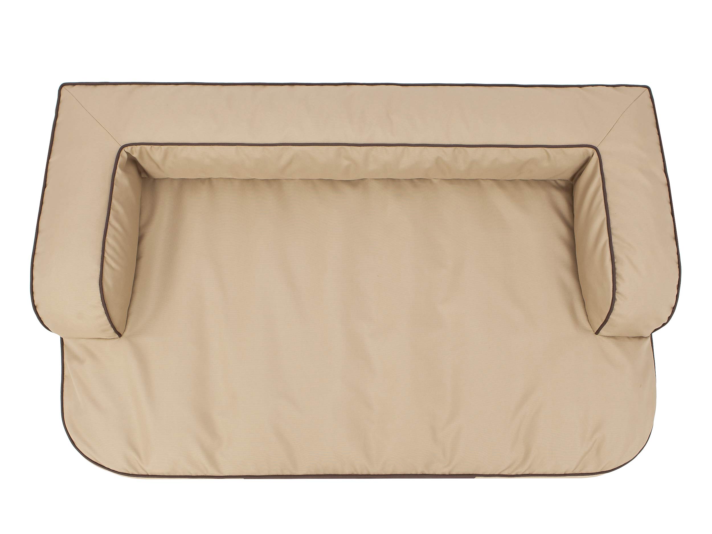 Cuccia per cani e gatti, lettino per animali domestici, cuscino per cani, letto per cani, letto per cani, materasso per animali, beige, L – 80 x 48 cm