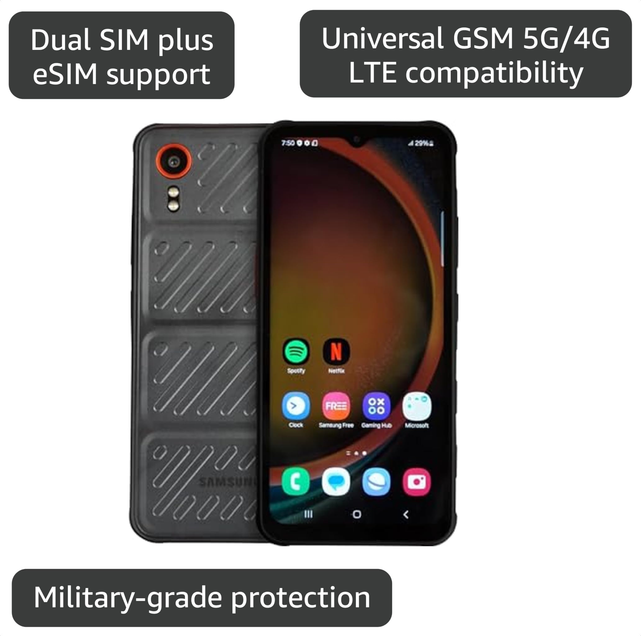 Amazon.com: Samsung Galaxy XCover7 5G 128GB 6GB Dual SIM + eSIM