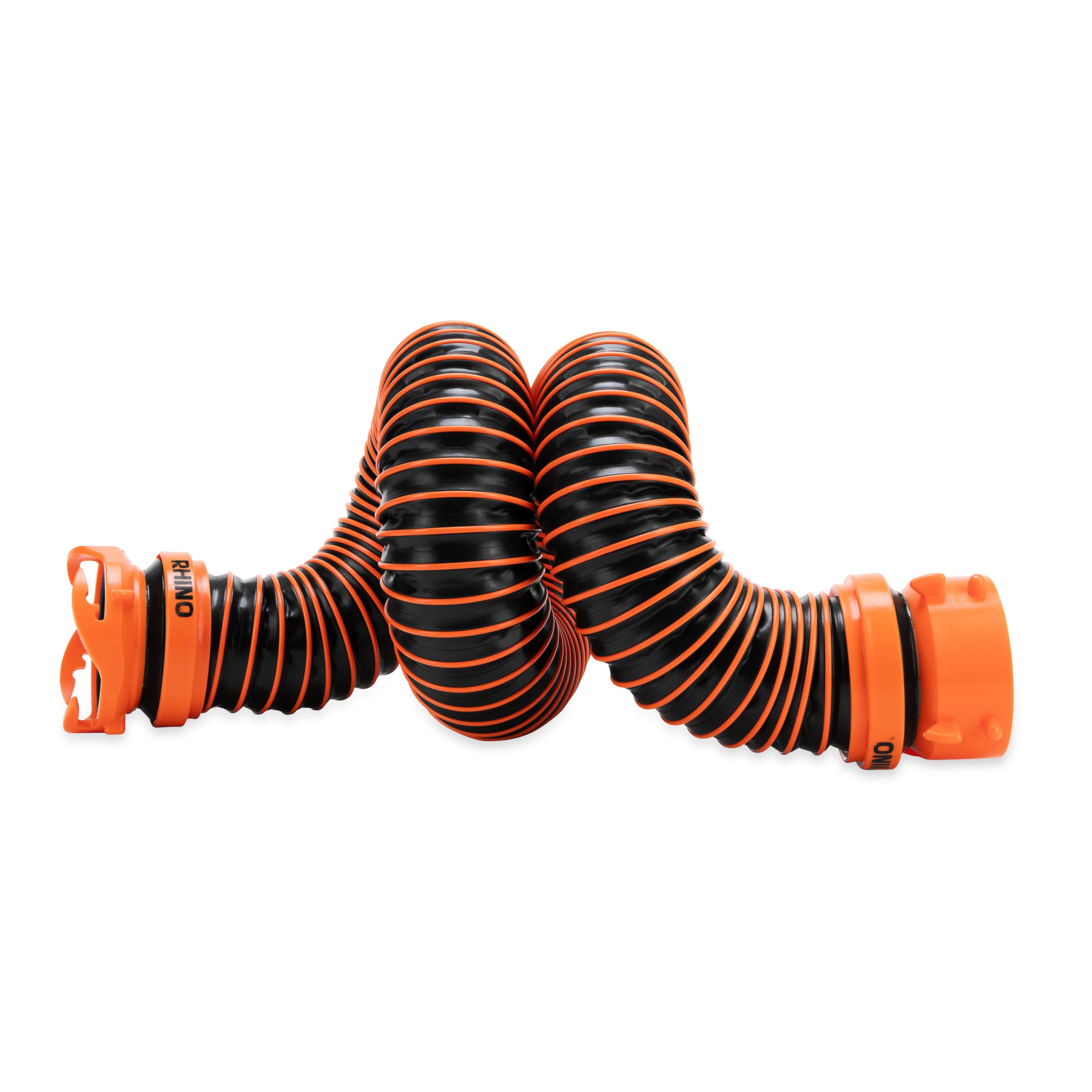 Camco RhinoEXTREME 5-Foot Camper/RV Sewer Hose - Features TPE Technology for Abrasion Resistance and Crush Protection - Includes Pre-Attached Rhino Swivel Fittings (39865)