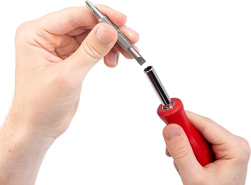 Miniatura 6 de TEKTON 6 en 1 Phillips/Slotted Multi-Bit Driver (#1 x 3/16 in., #2 x 1/4 in., Rojo) DMS18010 Establecer,Negro -,Rojo