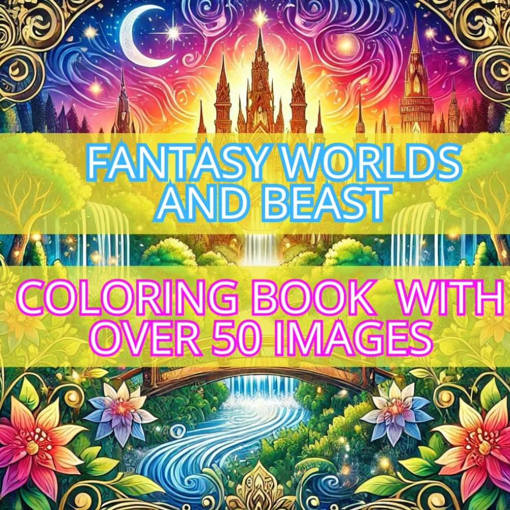 Amazon.com: Epic Fantasy Coloring Book for Adults and Teens: Over 50 ...