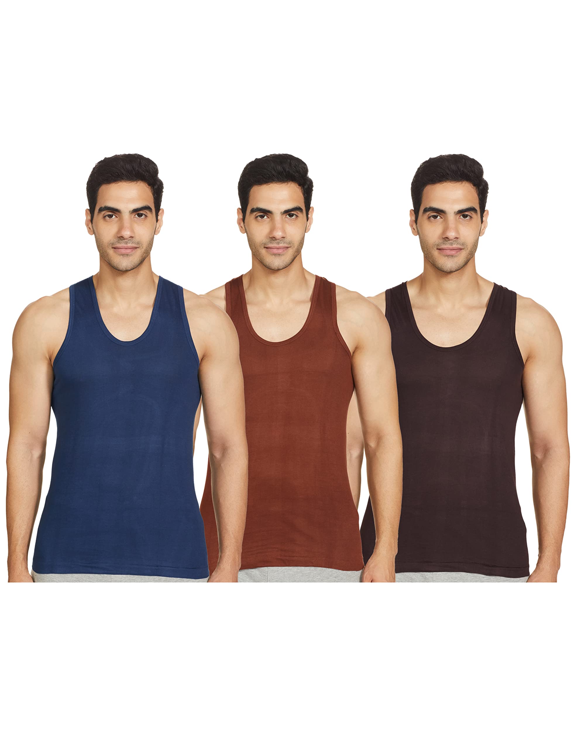 rupa jon Men's Regular Fit Solid Vest (RJNJNVXXRN3P00090_Multiple_L)-picture-20
