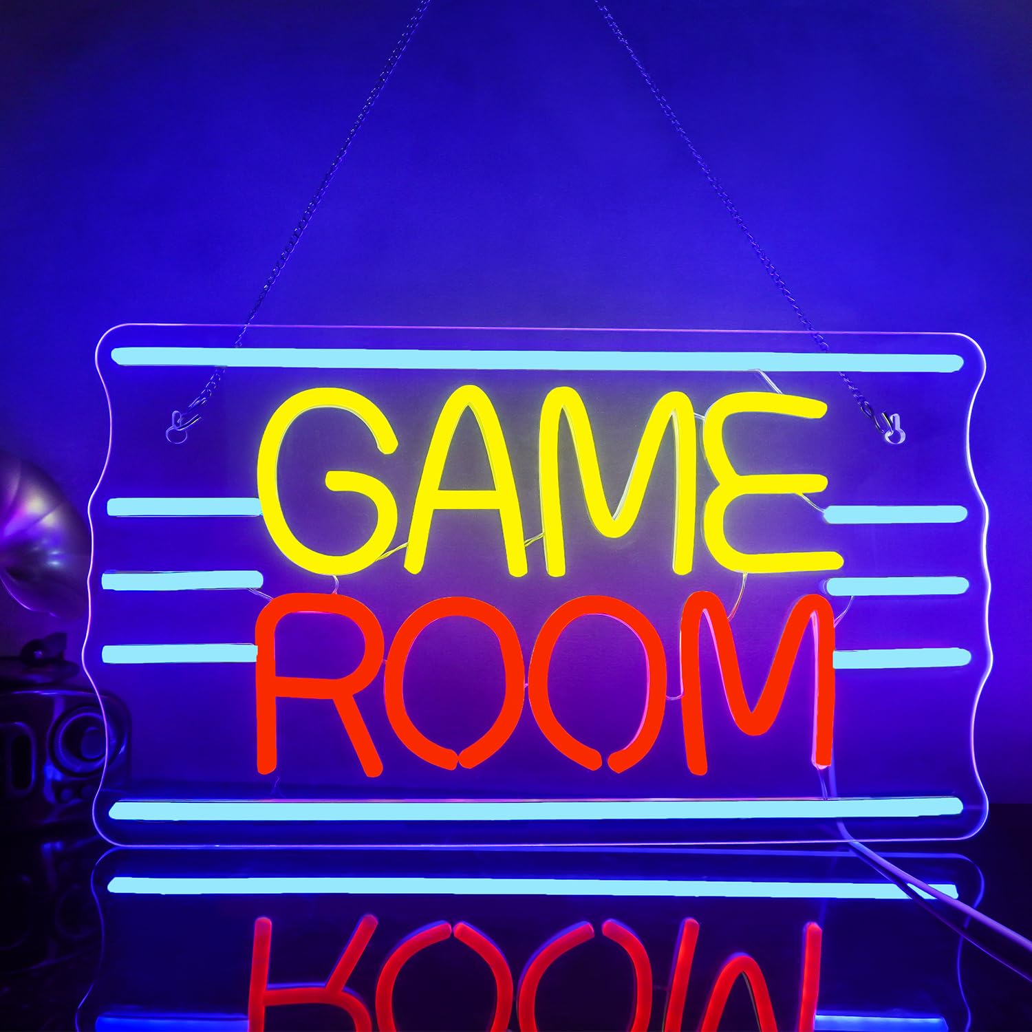 Looklight Game Room Neon Sign Colorful Led Neon Signs for Boys Room Decor Gaming Wall Light Up Signs Game Zone Neon Sign Light Gamer Sign for Bedroom Gamer Room Decor, Gamer Gift