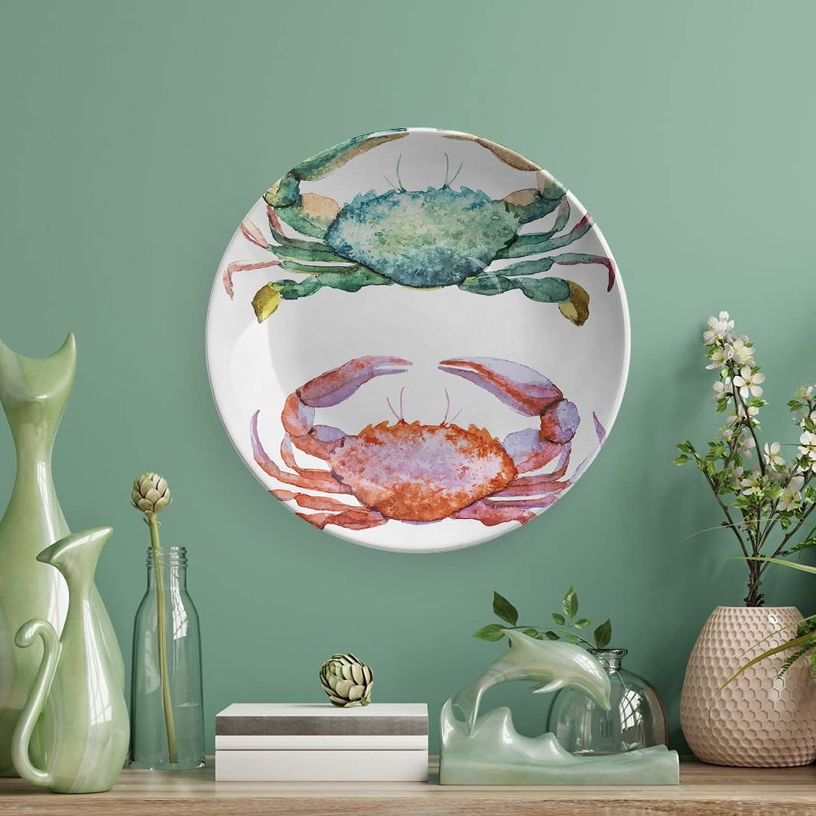 食器    Crab plate XISUNYA 6 Inch Decorative Plate, Crabs Tableware Plate