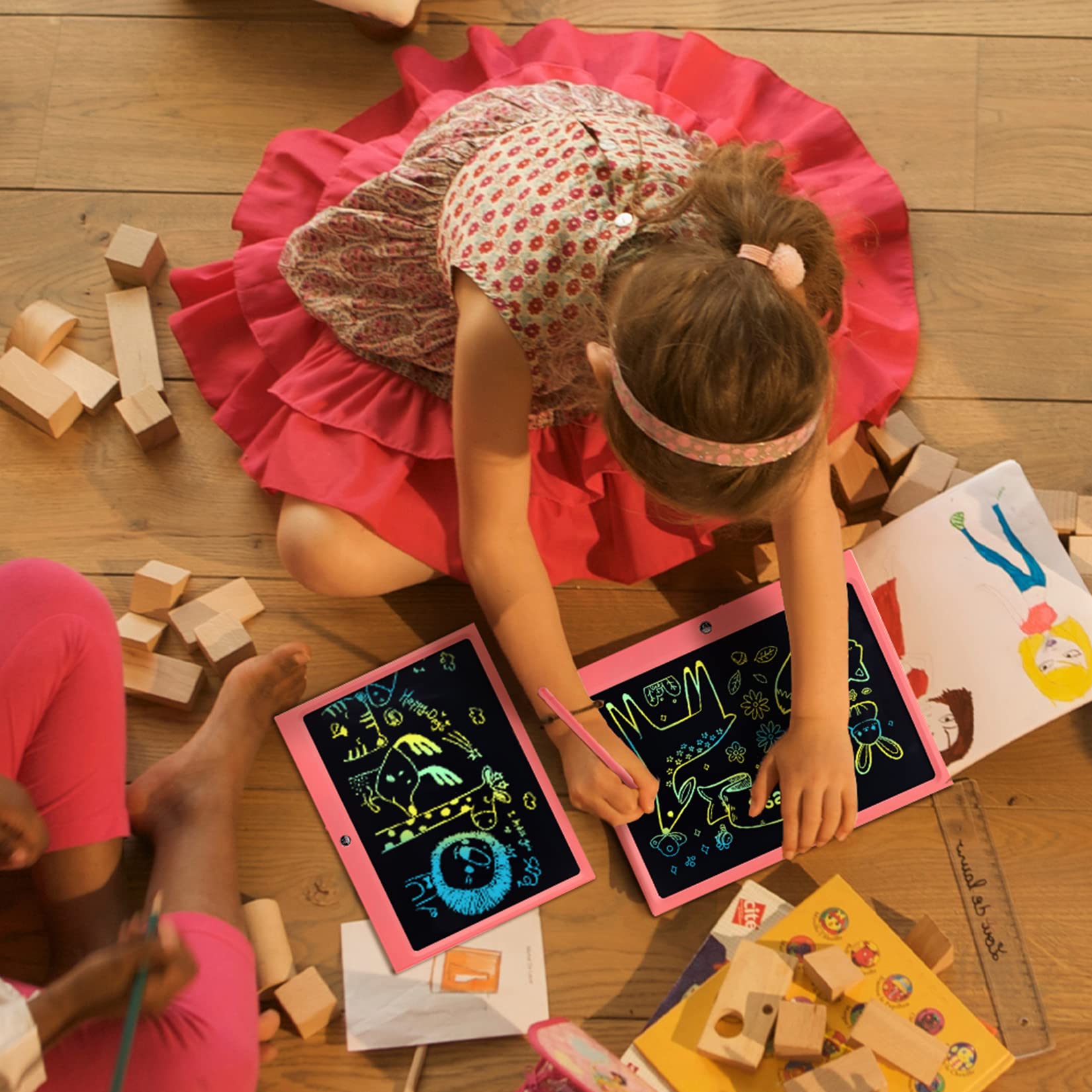 Tavoletta Grafica LCD Scrittura 15 Pollici, Elettronica Tavoletta Grafica Lavagna Portatile da Disegno con Penna per Bambini Progettista Studenti Famiglia Ufficio