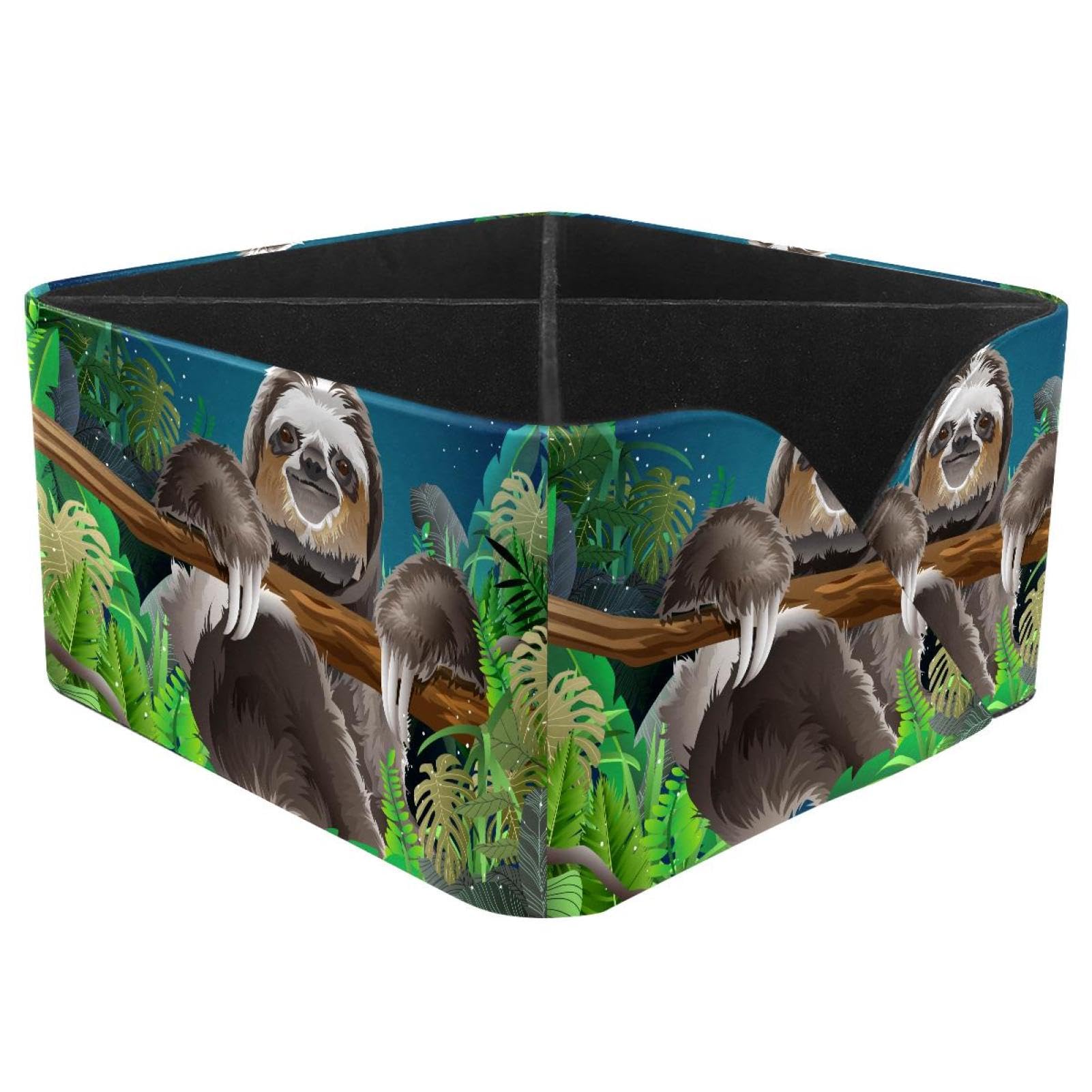 KengjuTesu Relax Sloth Desktop Organizer Pen Holder, Rectangular Pencil Cup for Office, Study and Makeup Stations