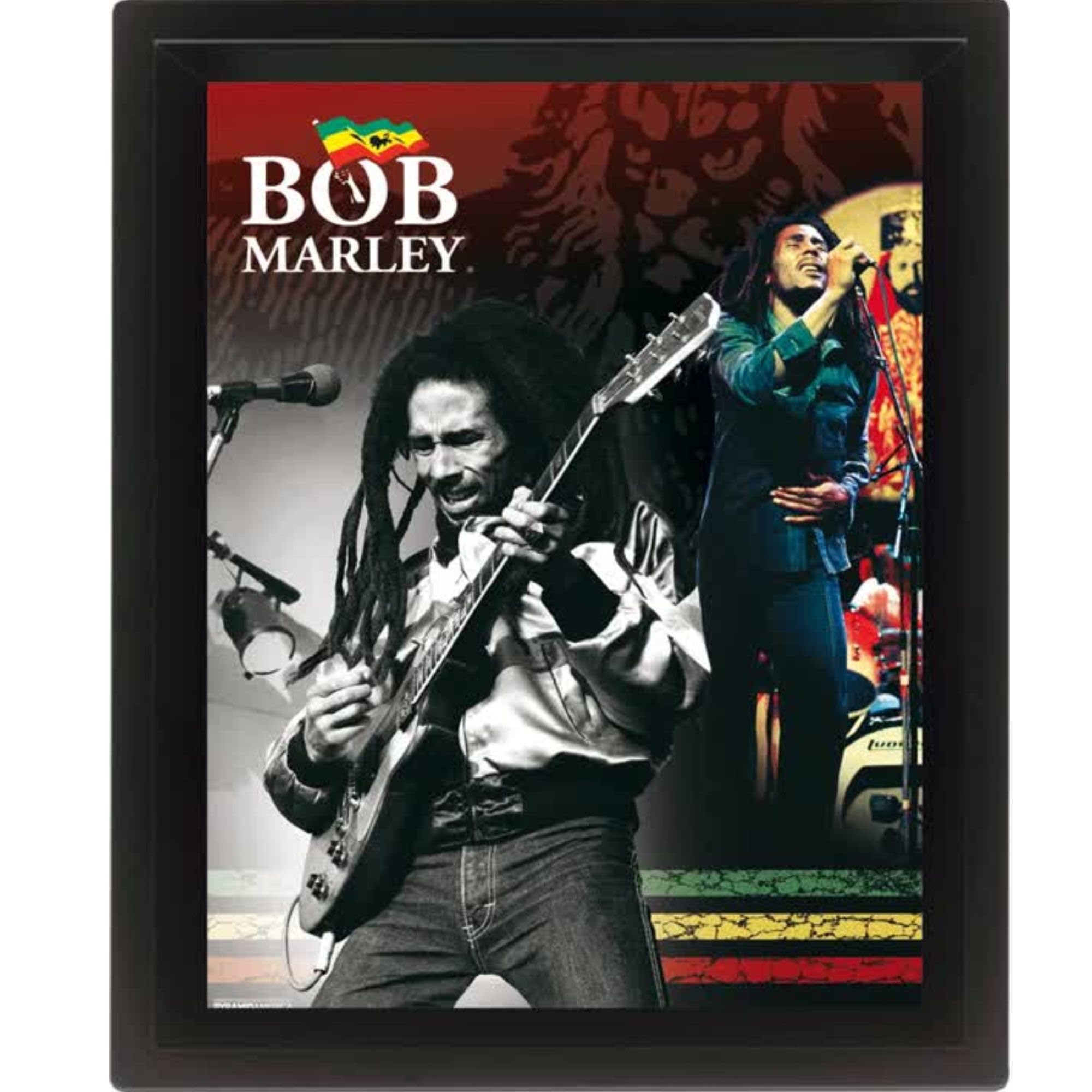 Pyramid International Multi-Colour Bob Marley 3D Lenticular Poster, 10 X 8-Inch