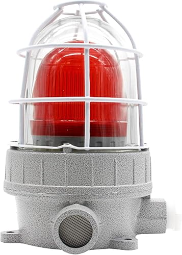 Saladulce - Luz LED de advertencia industrial a prueba de explosiones, bombilla giratoria de 110 dB IP65, luz estroboscópica intermitente segura