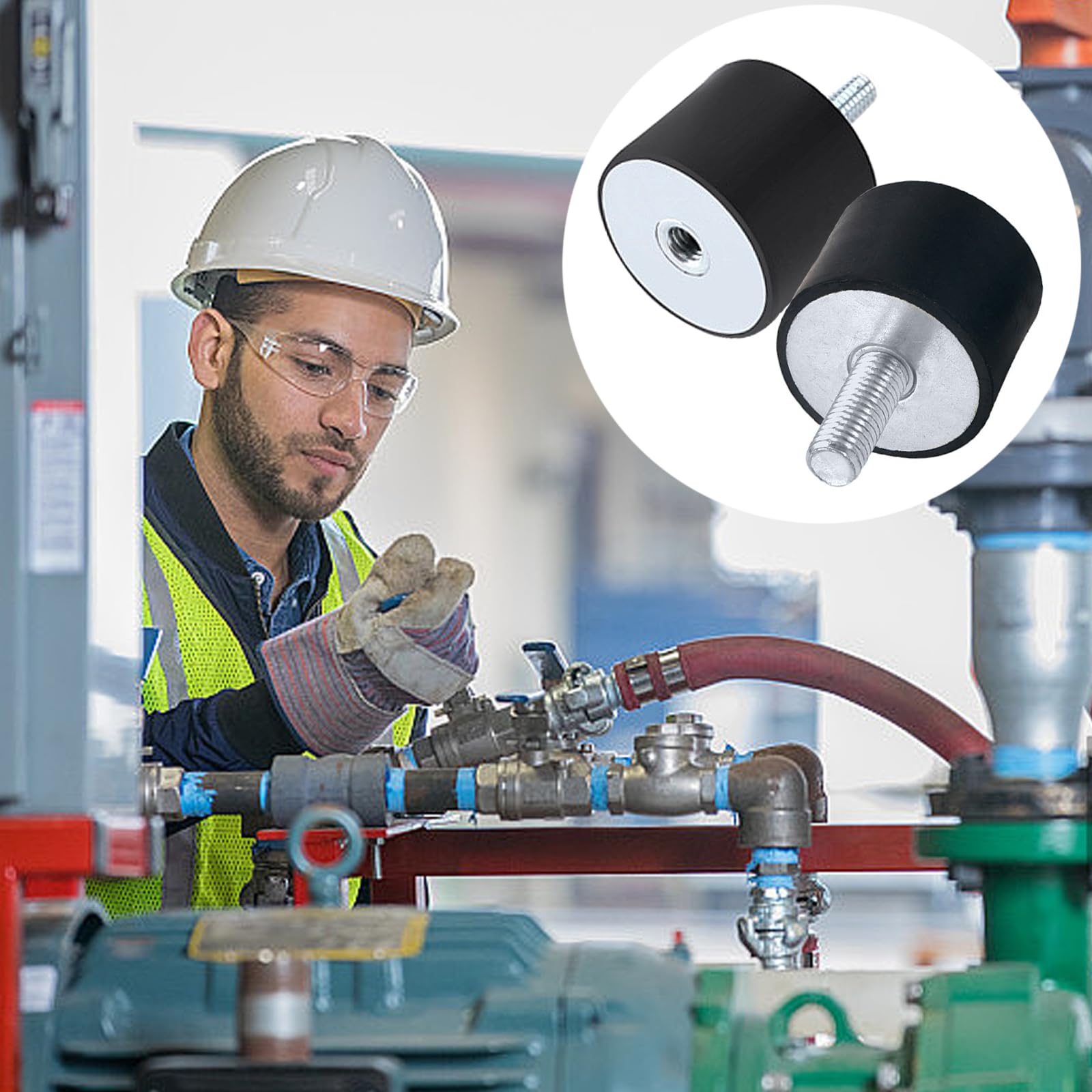 Supporti In Gomma Antivibranti 4 Pezzi Con Filettatura M6 M8 - Foto 8