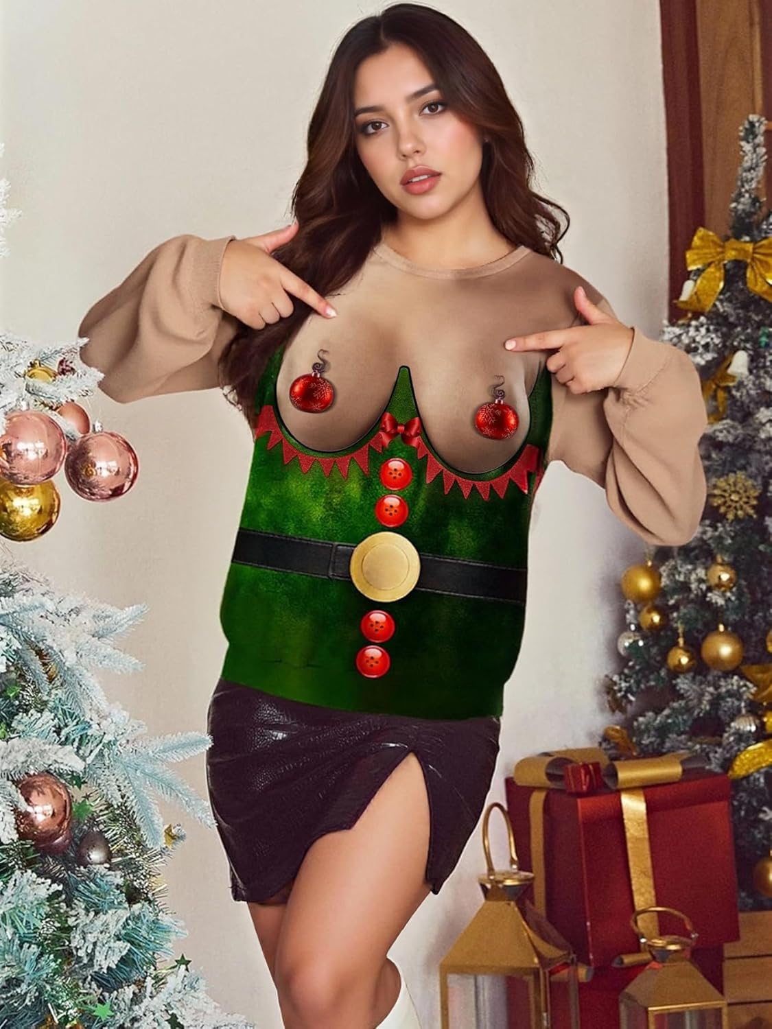 Funny Ugly Christmas Sweatshirt for Men Women, Holiday Pullover Sweater, Unisex Xmas Party Tops - Image 2