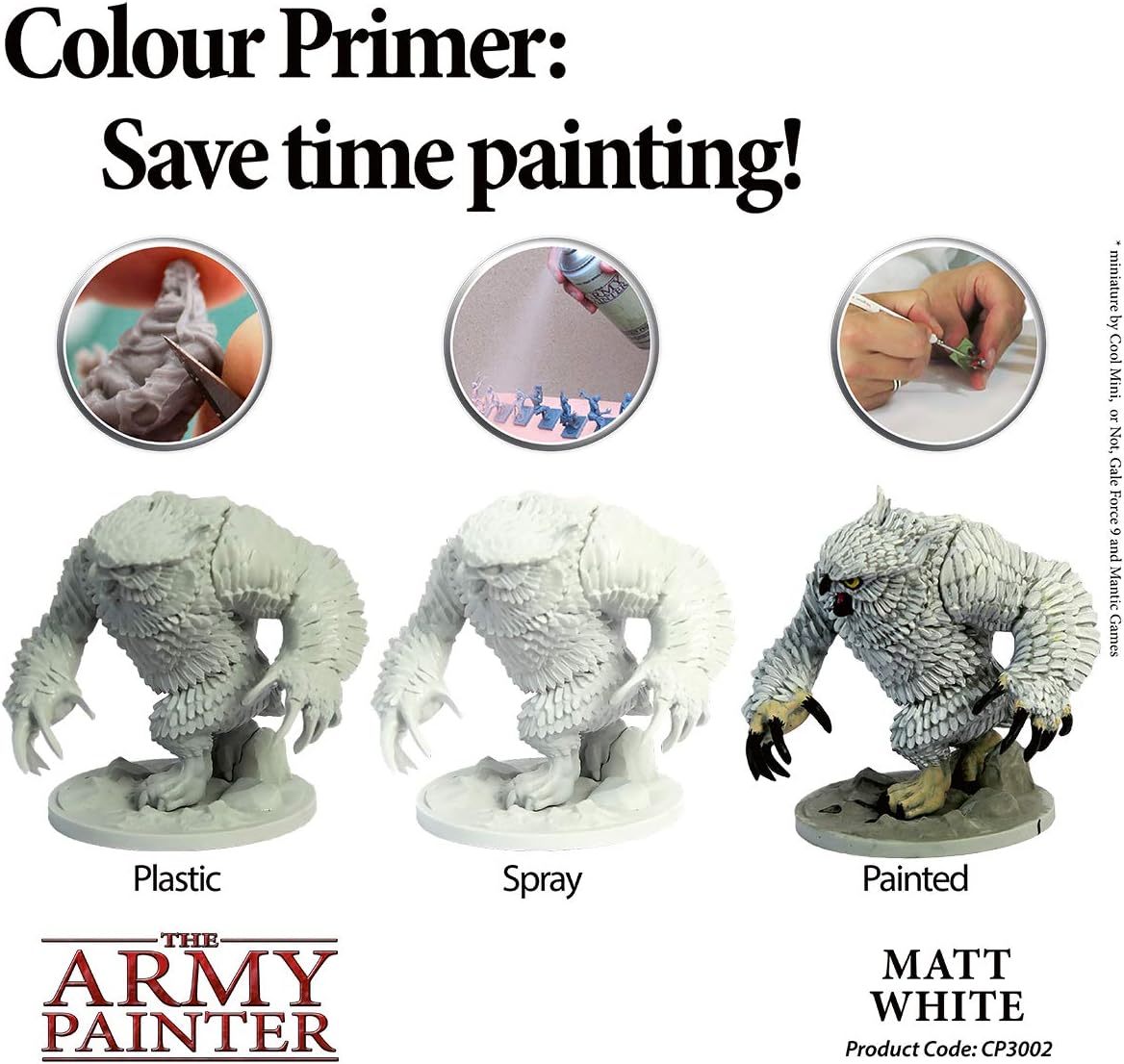 Buy The Army Painter Color Primer Matt White 400ml 13 5oz Acrylic Spray Undercoat For Miniature Painting Online In Kazakhstan B005wh3z12