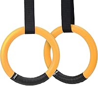 PACEARTH Gymnastic Rings 1100lbs Capacity - Adjustable 14.76ft Straps, Non-Slip ABS Rings for Pull-Ups, Dips & Home Gym Workouts