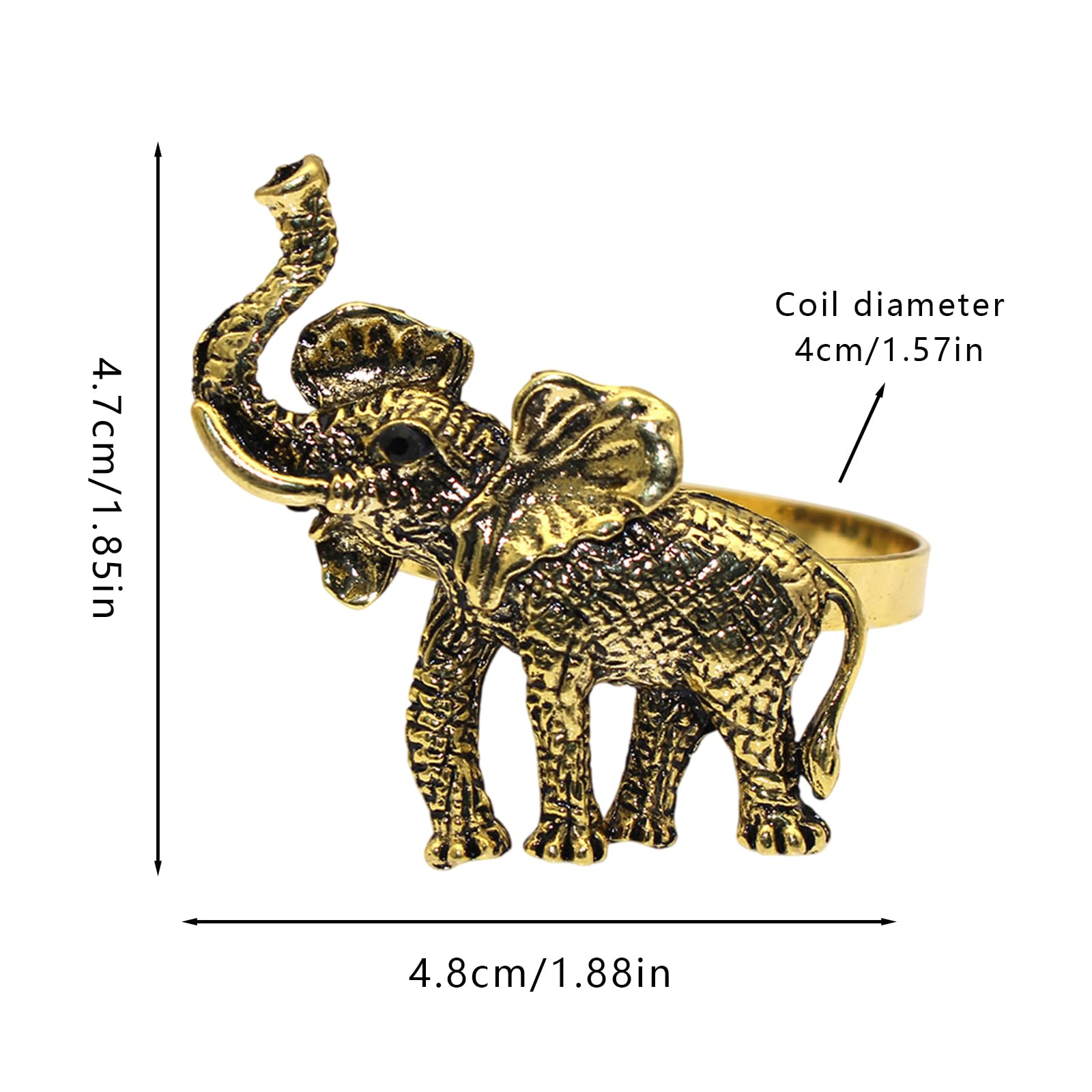Amazon.com: Elephant Napkin Ring Set of 8, Retro Elephant Napkins  display picture 1