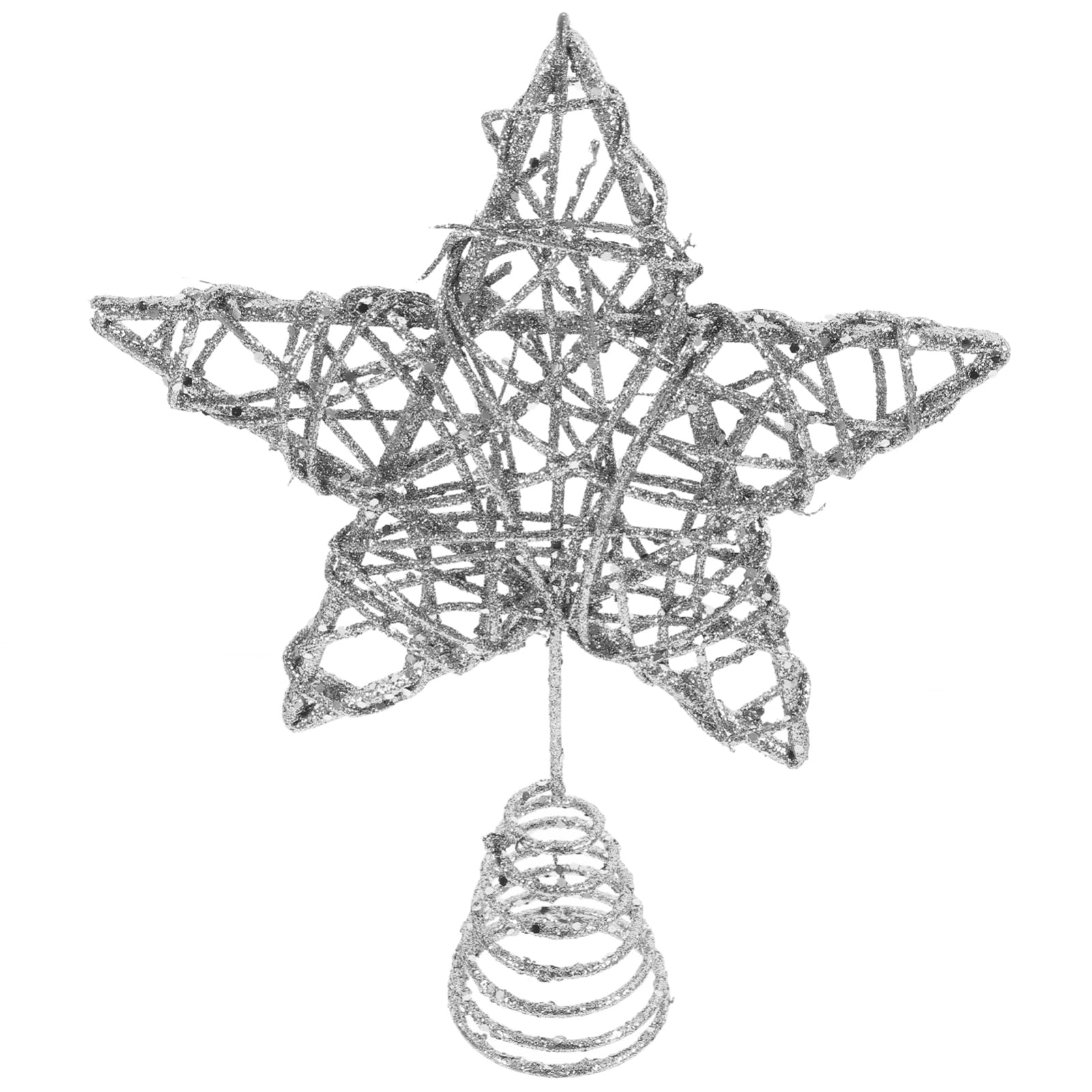 Estrella para árbol de Navidad dorada con brillantina PRETYZOOM