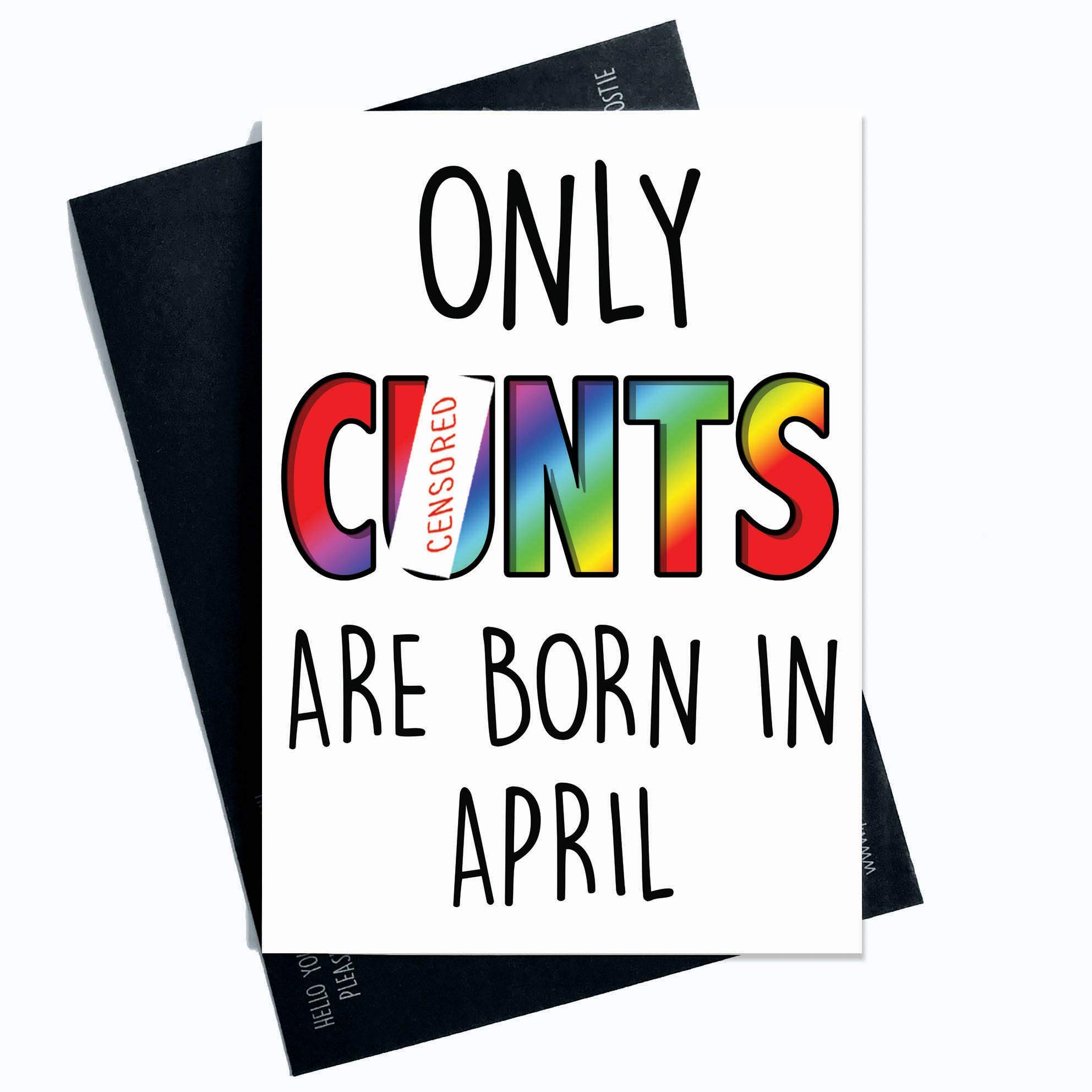 Avril Humour Grossier Carte D'Anniversaire Seulement Cunts Sont Néà Mois De L'Année Epoux Style Petit Ami Oncle Meilleur Ami Cartes Drôle Carte D'Anniversaire Amusant Cartes PC192