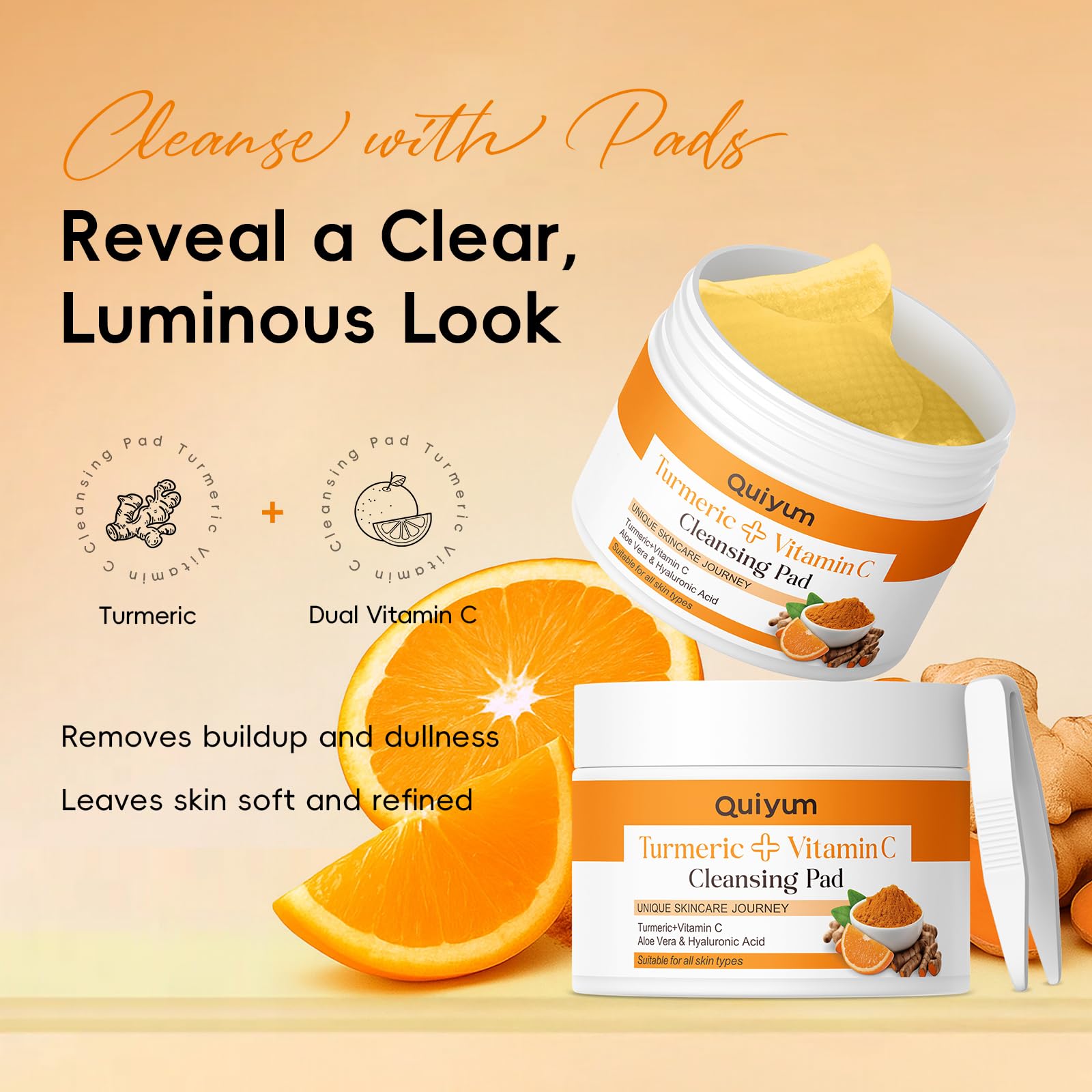 QUIYUM Turmeric Vitamin C Facial Skincare Set