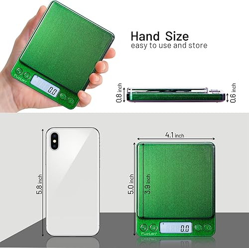 Miniatura 3 de Fuzion Báscula digital de 0.03 oz de precisión, 105.82 oz (105.82 oz) Mini báscula de alimentos para hierbas, especias, joyas, oro, pequeña báscula