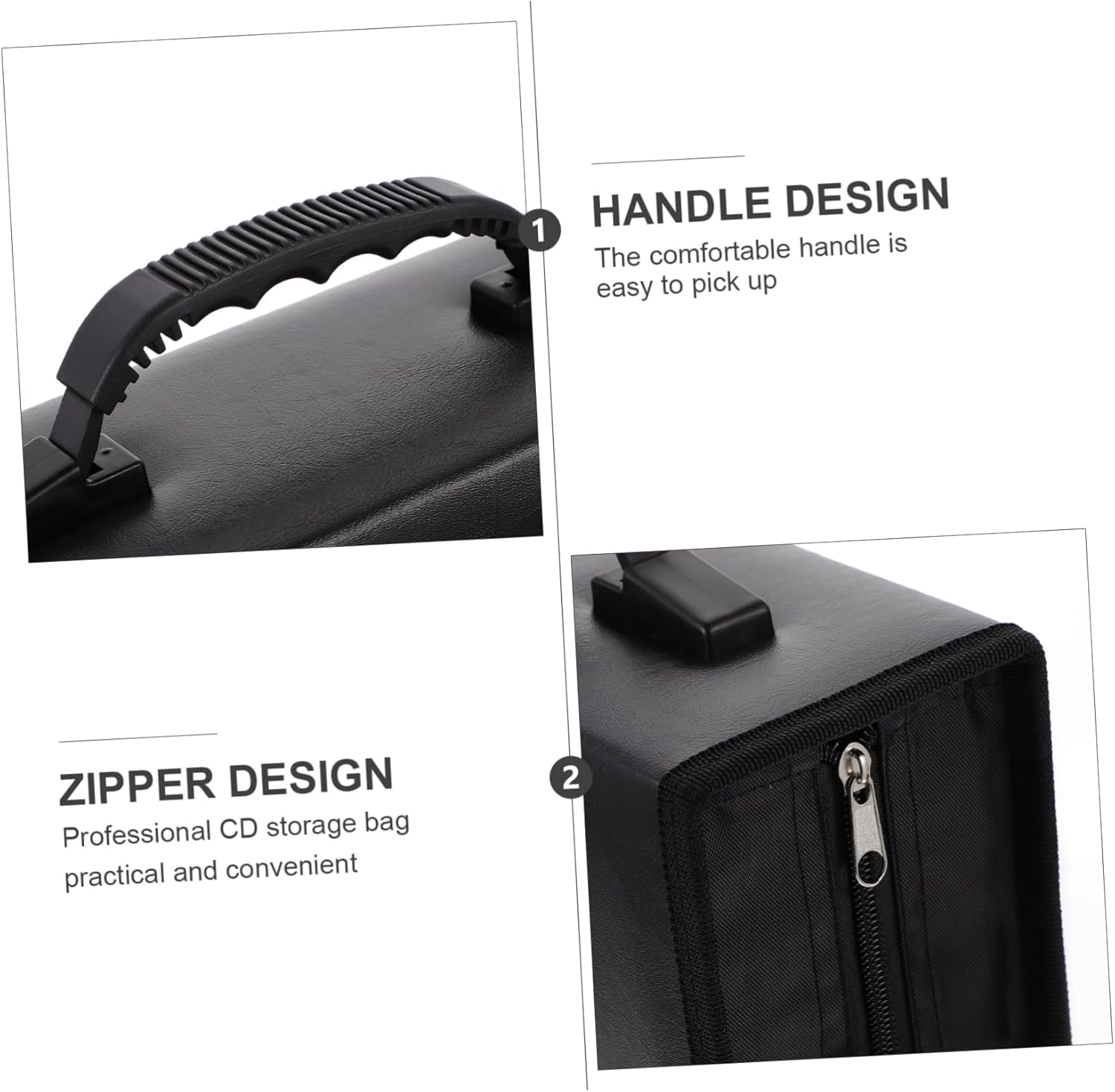 2pcs Cd Holder Case Pouch Capacity Disc Storage Bag Movie Cd Box Carriers Disc Storage Organizer Record