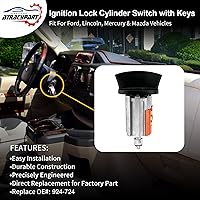 Vista 2 de Interruptor de cilindro de cerradura de encendido con llaves, compatible con Ford 1996-2016, Lincoln 1996-2007, Mercury 1996-2007, Mazda 1998-2009