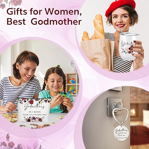 Miniatura 5 de Juego de 3 vasos de acero inoxidable de 12 onzas, regalos para madrina, bolsas de maquillaje, llavero para Acción de Gracias, boda, vacaciones,