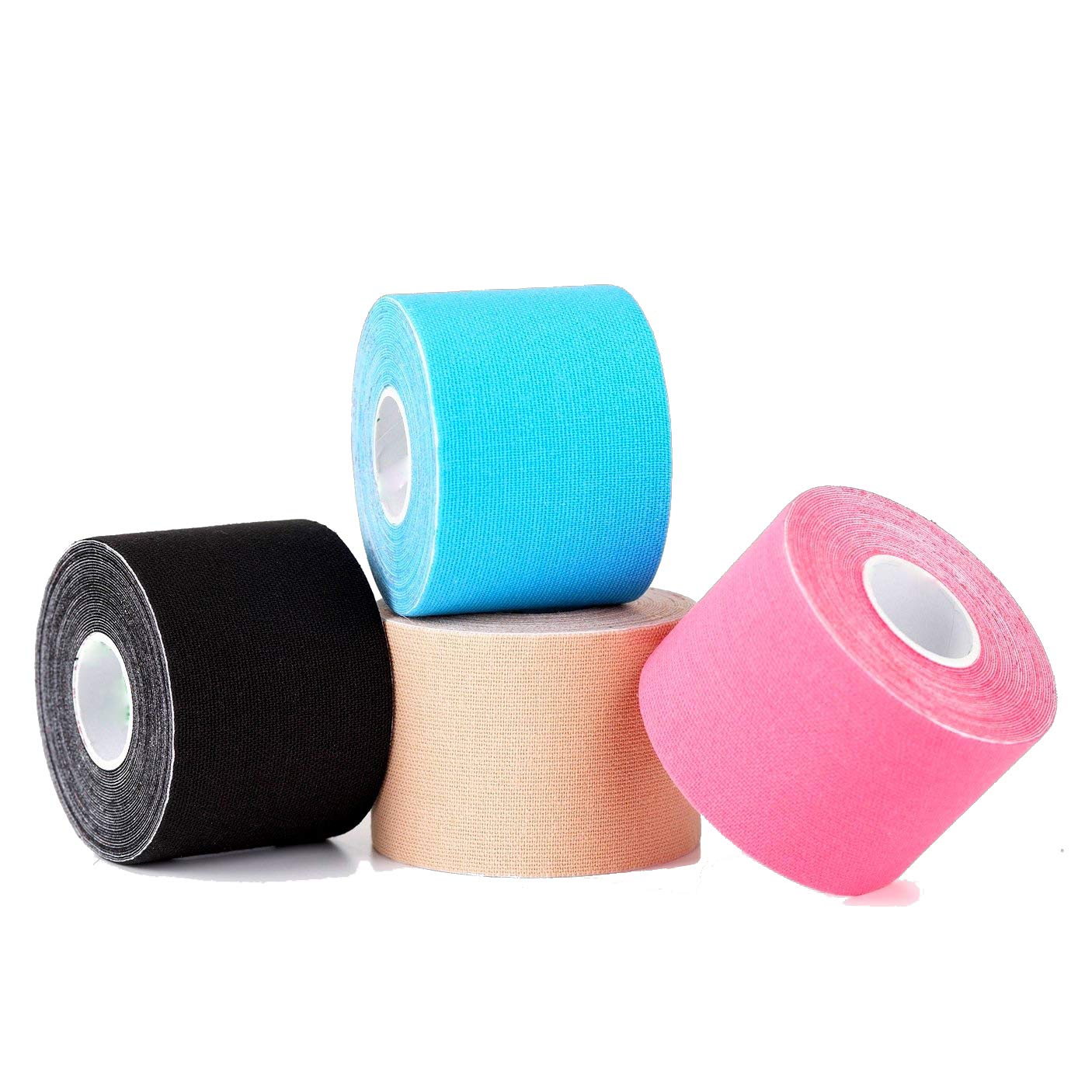 HAKAN Kinesiology Tape Knee, Calf & Thigh Support (Waterproof Spandex Cotton, 5 Mtr X 5 cm (Random Color)