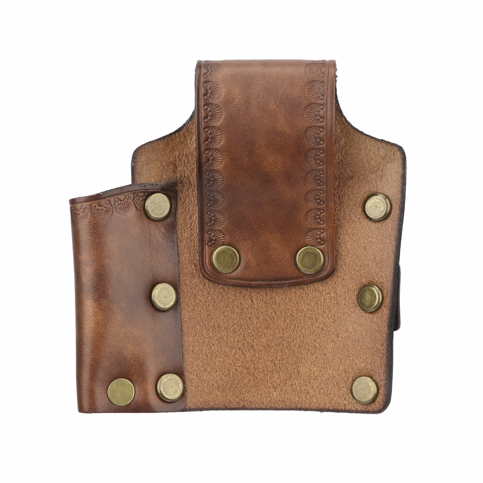 TOURBON 3mm Cuir Outil étui Marteau Boucle Ruban à mesurer Pince Porte-Crayon pour Ceinture