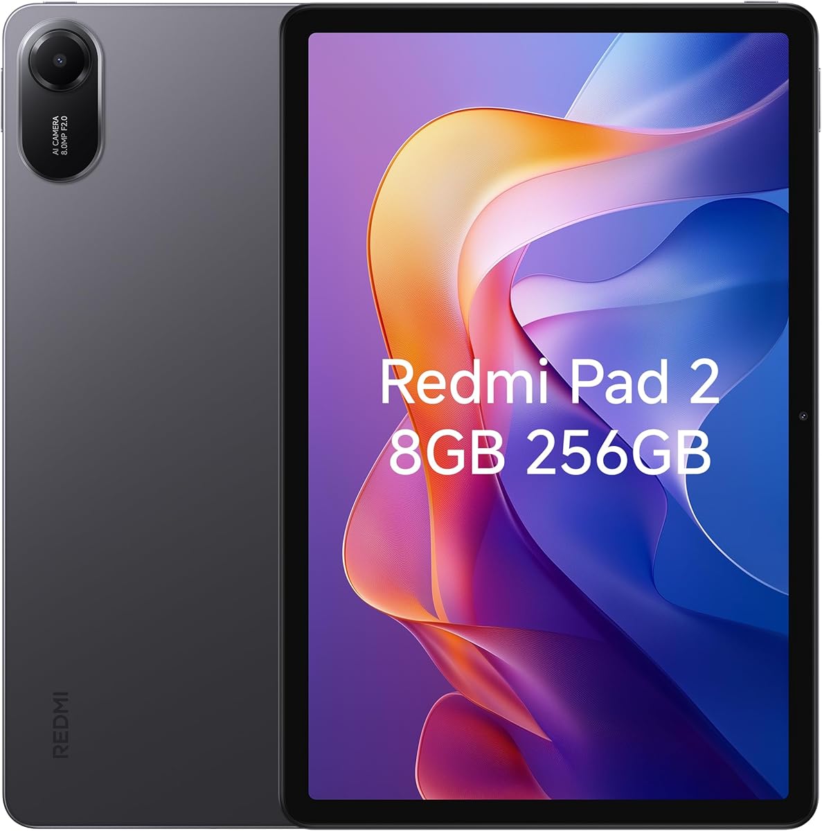 Xiaomi Redmi Pad 2 Only WiFi (No Calls or Text) 11" 2.5K Octa Core 4 Speakers Global ROM 9000mAh Bluetooth 5.3 8MP Model 25040RP0AL (Graphite Gray, 256GB + 8GB)