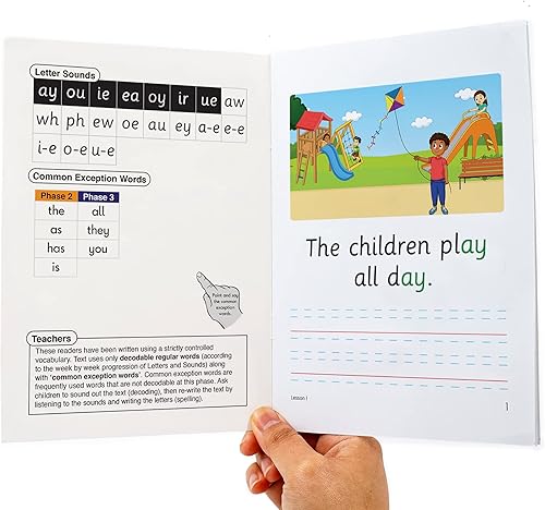 Miniatura 4 de Junior Learning Leer y escribir Decodables Set B, La ciencia de la lectura de recursos complementarios, práctica de escritura a mano, aprender a