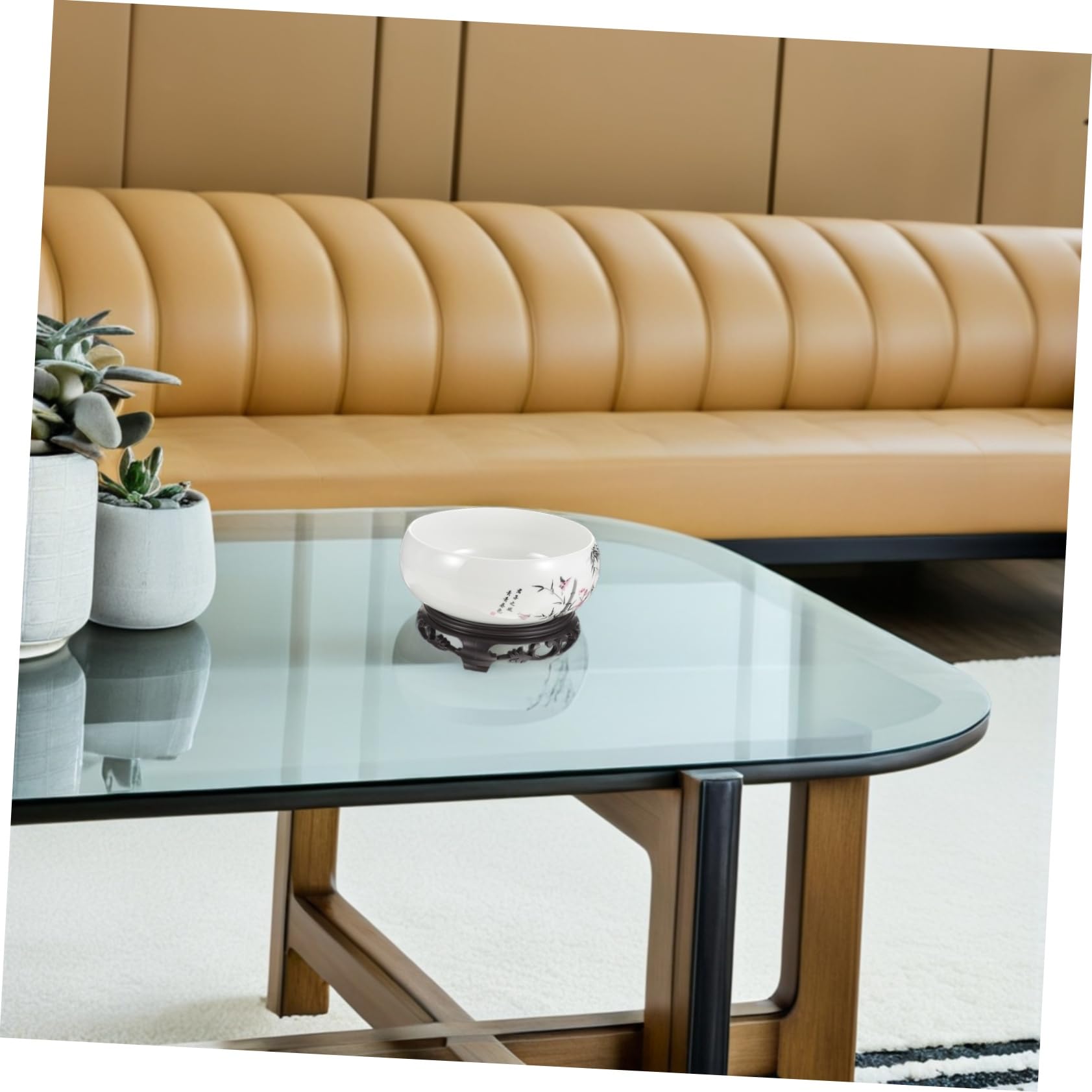 TOYANDONA Duża Okrągła Ceramiczna Doniczka Kwiaty Stylu Azjatyckim Porcelanowa Lotosu bez Otworu Drenażowego Dekoracyjna Do Hydroponiki i Aranżacji Kwiatów Trwała i Elegancka