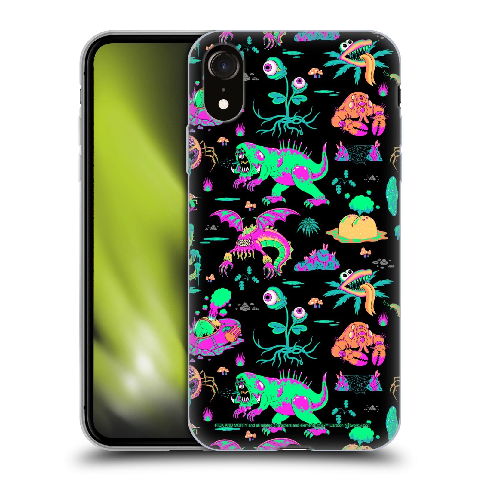 Head Case Designs Officially Licensed Rick and Morty Aliens Season 3 Graphics Gel Case [Military Grade Protection] Compatible with Apple iPhone XR