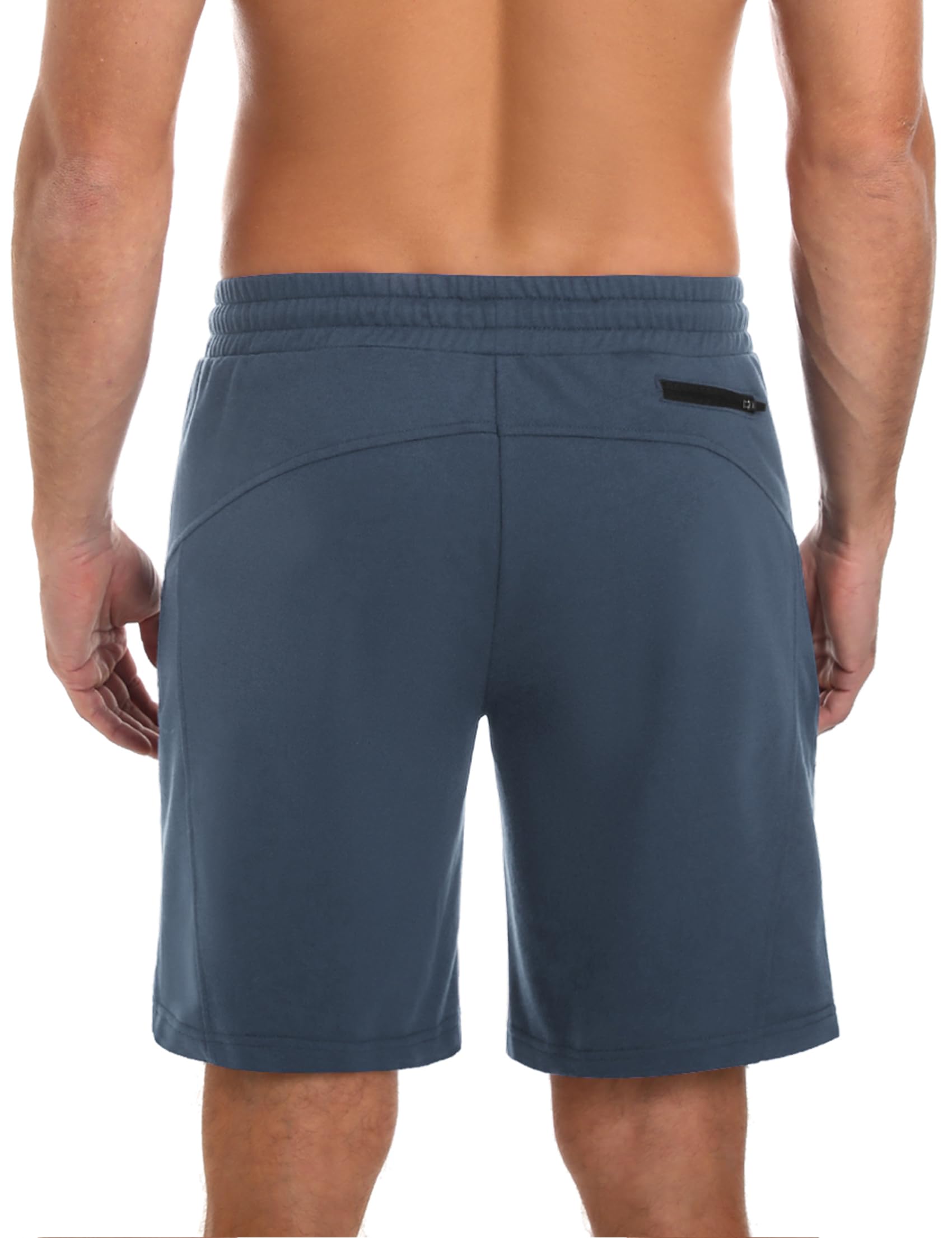 Pantalones Cortos Deportivos Hombre Algodón Bermuda Shorts Cremallera Running Fútbol