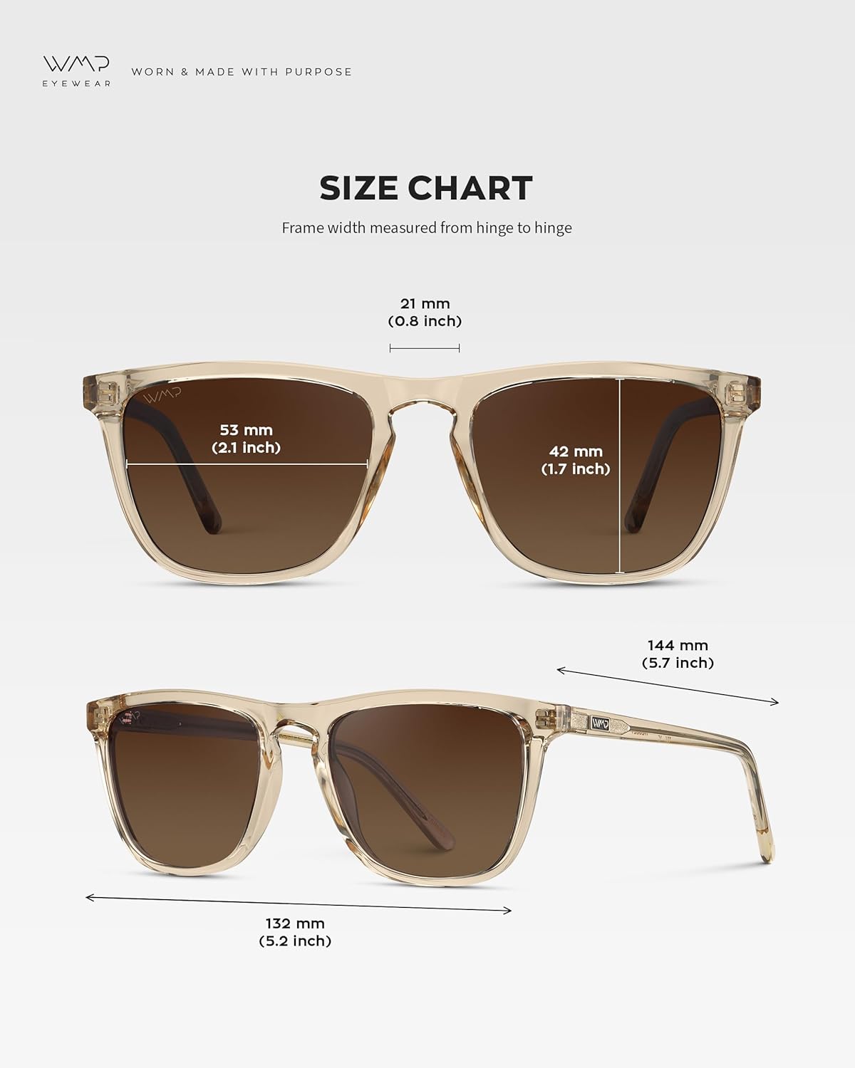 WearMe Pro - Polarized Lens Square Modern Sunglasses for Men