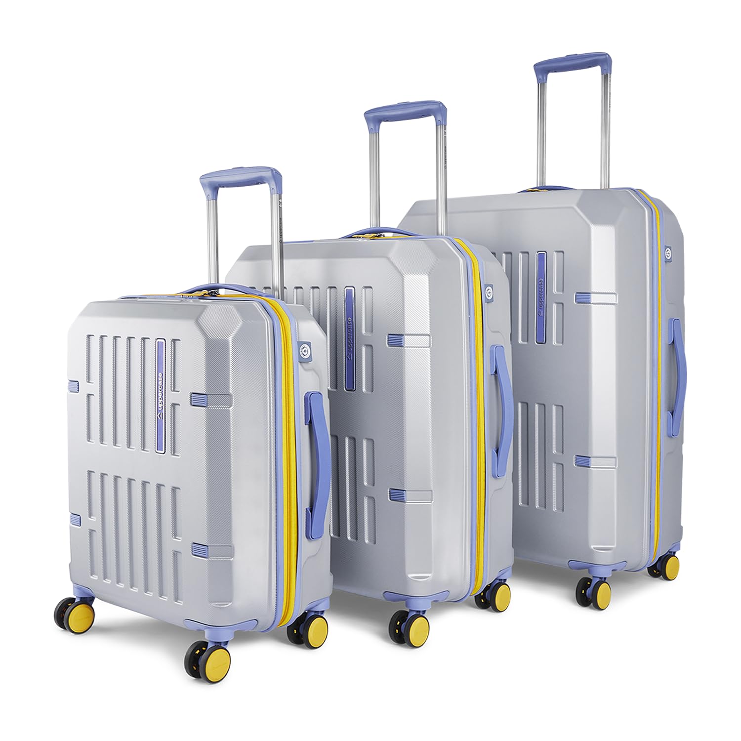 Hexa (S+M+L) Set of 3 Solid Trolley Bag with TSA Lock, Durable for Travel, RCS Certified for Sustainability, Anti-Theft Zippers and Double Wheels, Suitcase for Men & Women-image-30
