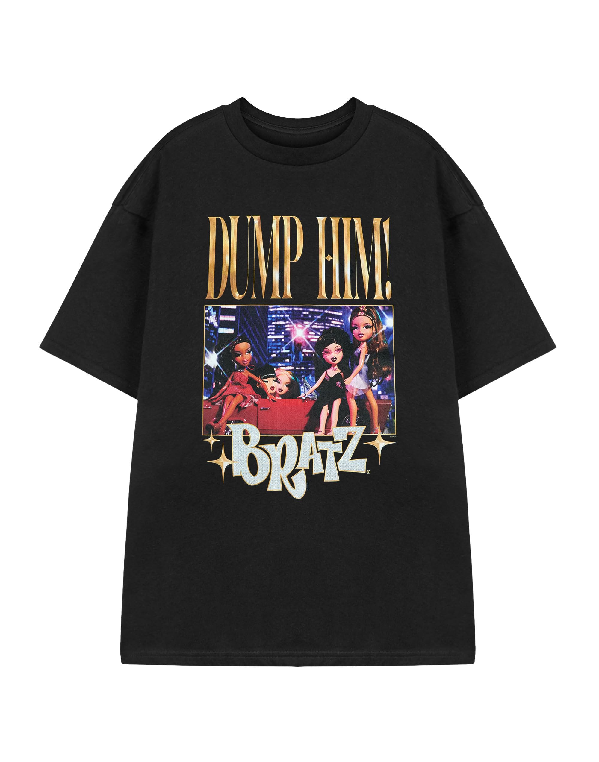 Vanilla Underground Bratz Womens Black Dump Him Short Sleeved T-Shirt (Xx-Large) from B&Q