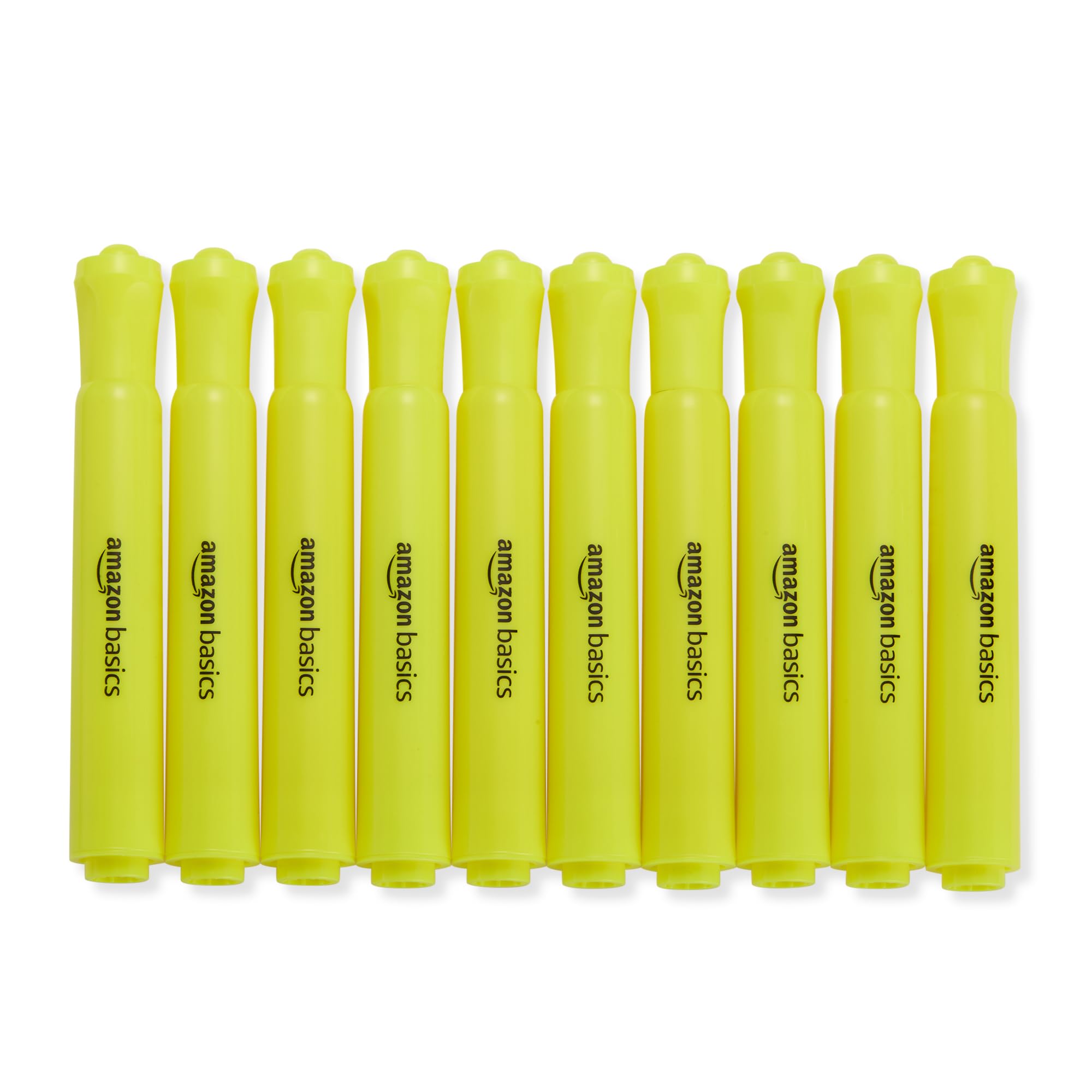 Amazon Basics Highlighters 12 Pack, Yellow Colors, Chisel Tip,Bible Highlighter,Office and School Supplies