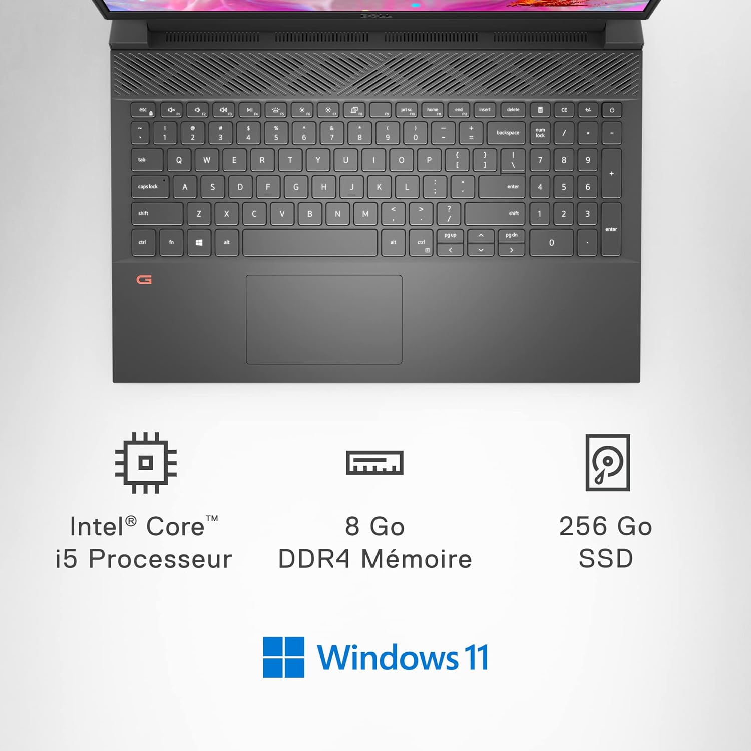 Dell G15 5511 - Laptop da gioco 15,6 Full HD, Intel Core i5-11400H, 8 GB RAM 256 GB SSD NVIDIA GeForce RTX 3050 Windows 11H Home Tastiera QWERTY francese, Nero Dell G15 5511 - Laptop da gioco 15,6 Full HD, Intel Core i5-11400H, 8 GB RAM 256 GB SSD NVIDIA GeForce RTX 3050 Windows 11H Home Tastiera QWERTY francese, Nero
