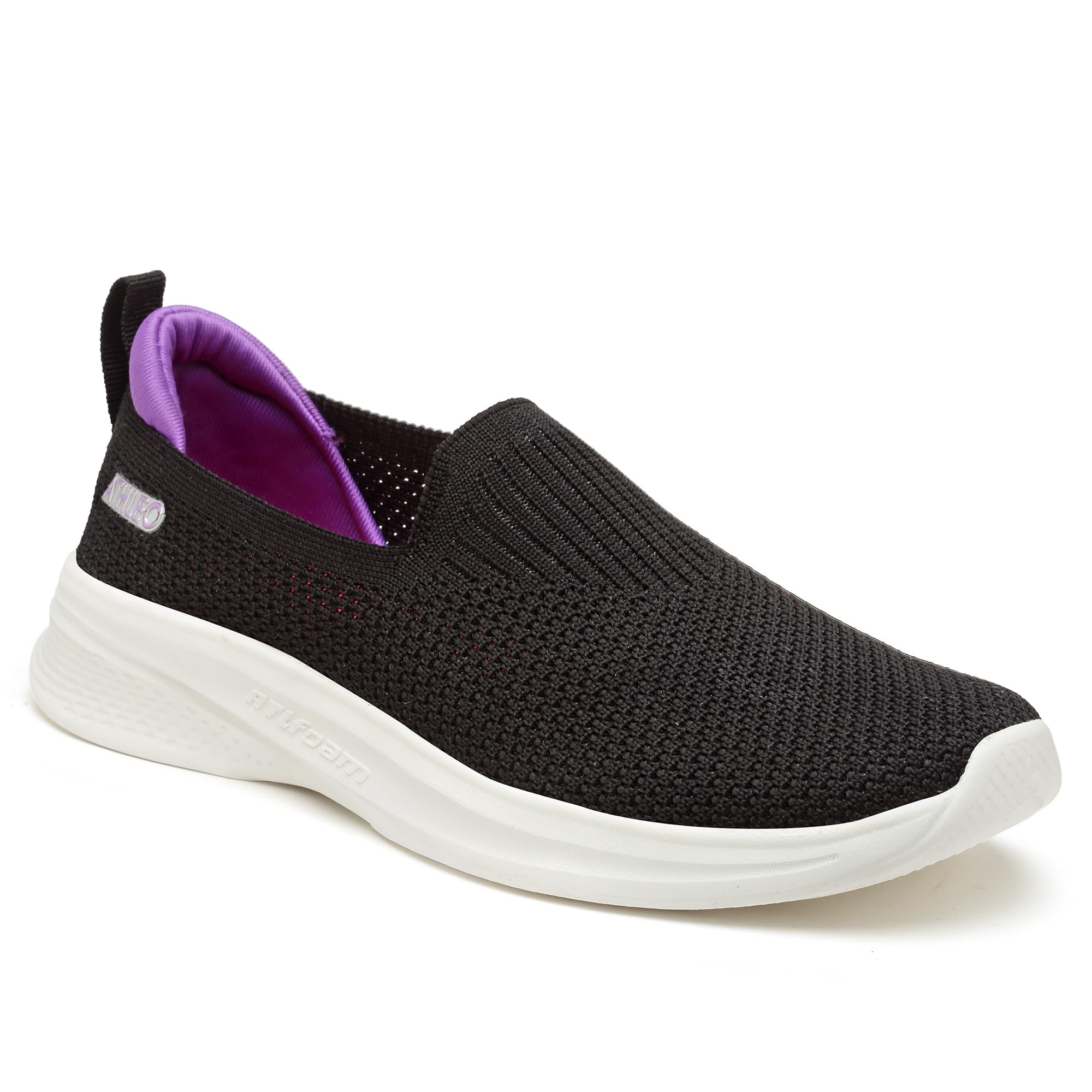Action-ATL-828 Lightweight Comfortable Cushioned Walking Shoes for Women Black-Purple (B0C7MN8PPS) Amazon Price History, Amazon Price Tracker
