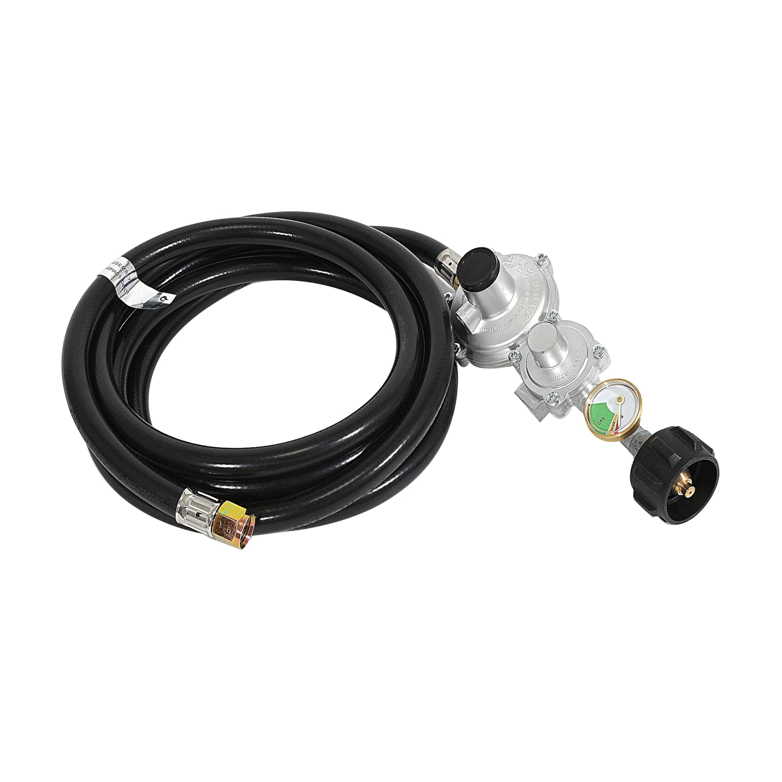 Dwustopniowy regulator propanu z wężem - precyzyjna dwustopniowa konstrukcja - QCC1/typ 1 do 1 cm żeński flara - do grilli gazowych, urządzeń kempingowych, generatorów i gotowania na zewnątrz
