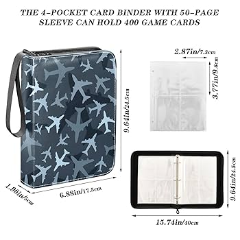 Amazon.com: Airplanes Blue Camouflage Card Binder 4 Pocket